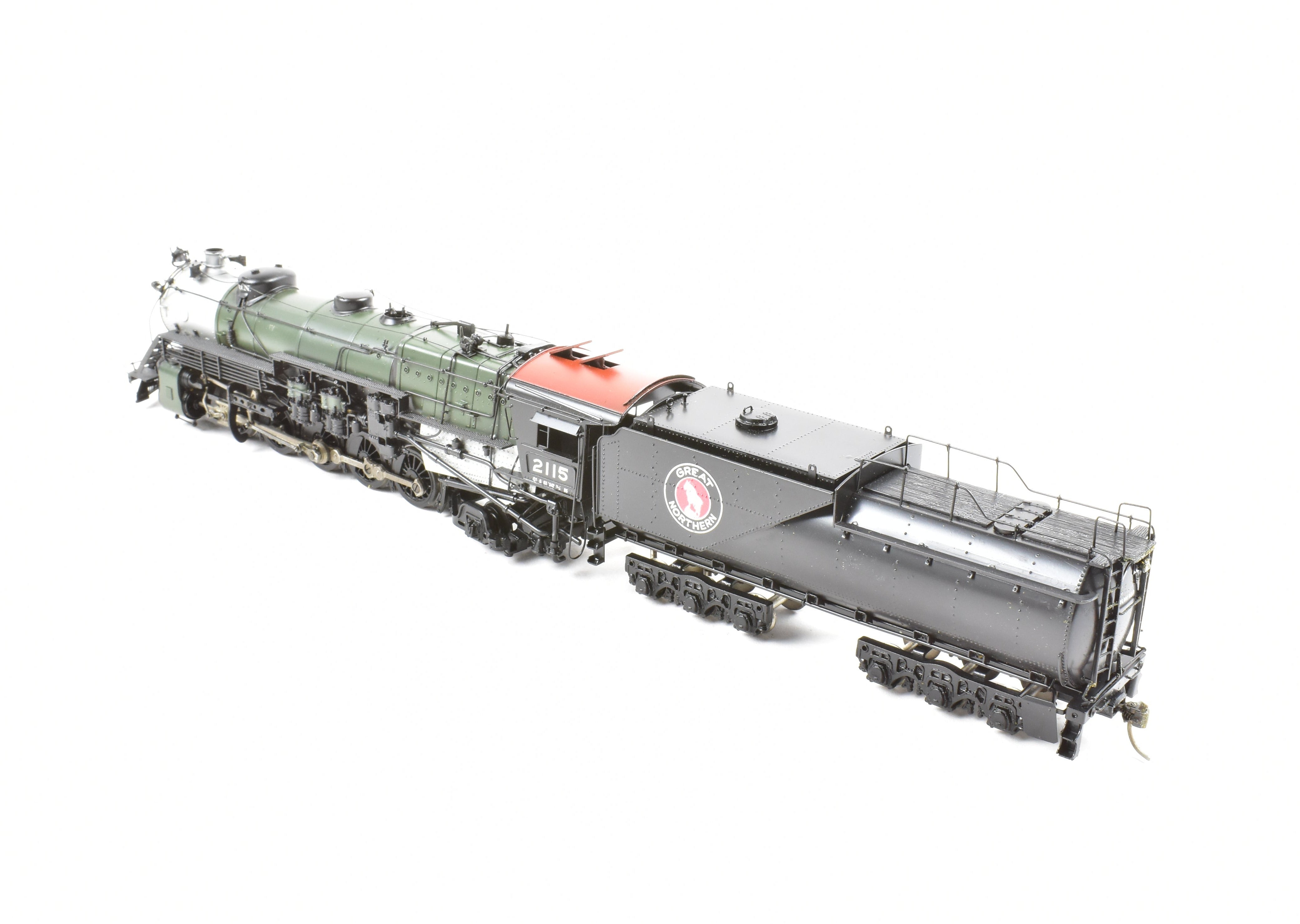 High - Quality HO Scale Brass PFM - Tenshodo Great Northern Class Q - 1 2 - 10 - 2 Model Train with Custom - Painted Glacier Park Design