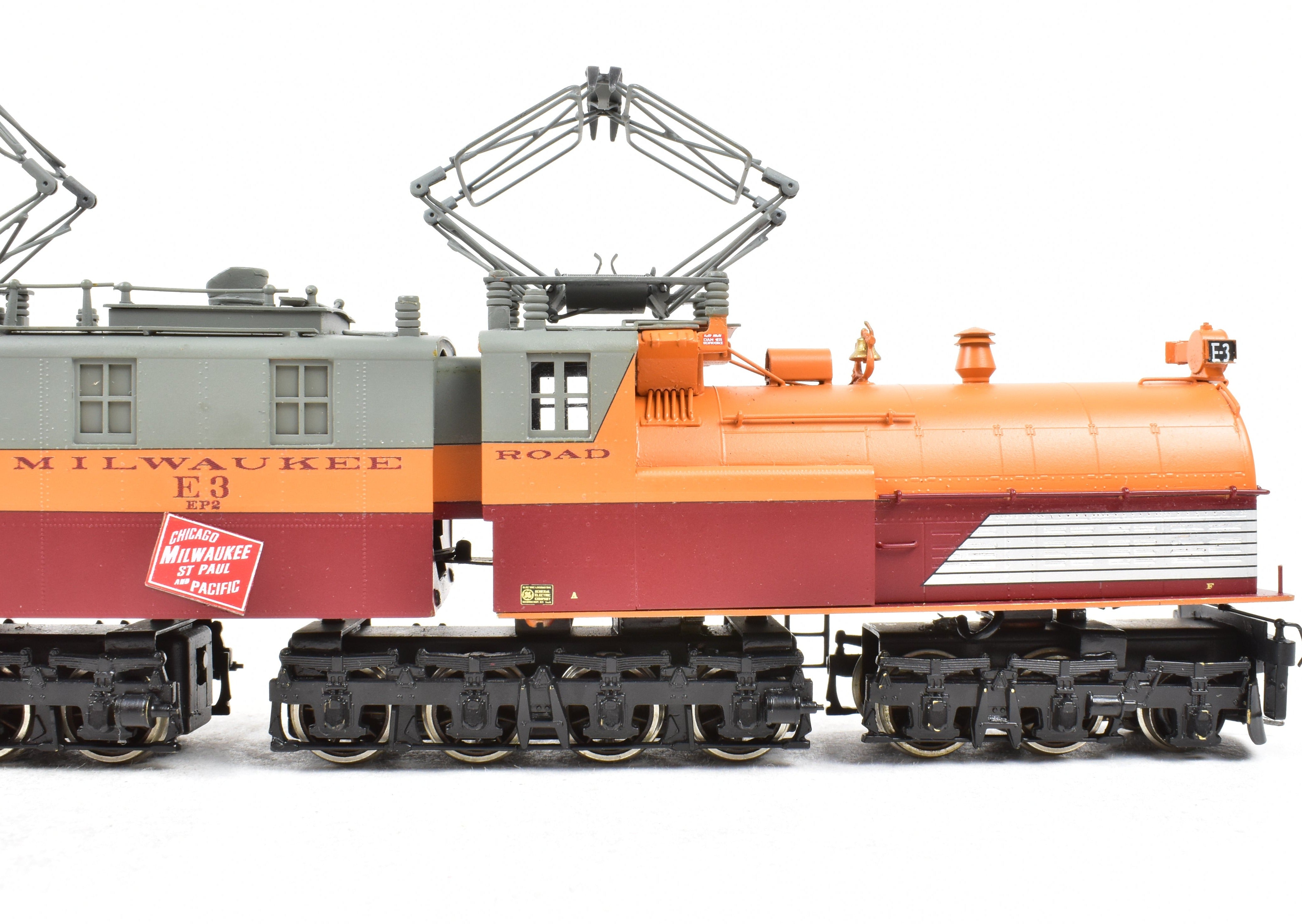 High - Quality HO Scale Brass NJ Custom Milwaukee Road EP - 2 BI - Polar Gearless Electric Model Train with Pro - Paint Finish, Model No. E3