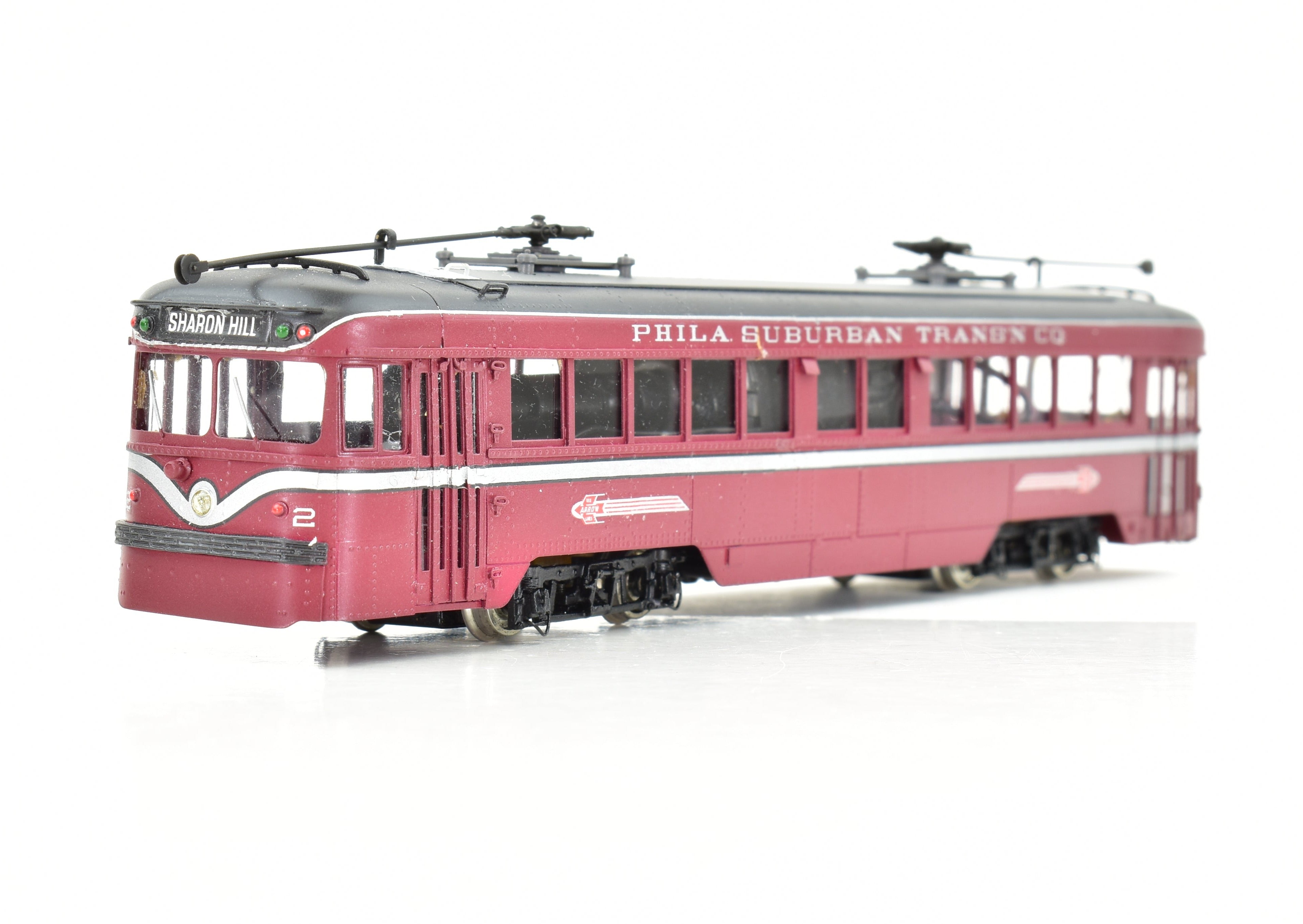 High - Quality HO Scale Brass MTS Imports Philadelphia Suburban Transportation Brilliner Interurban Model Train, Car Number CP #2
