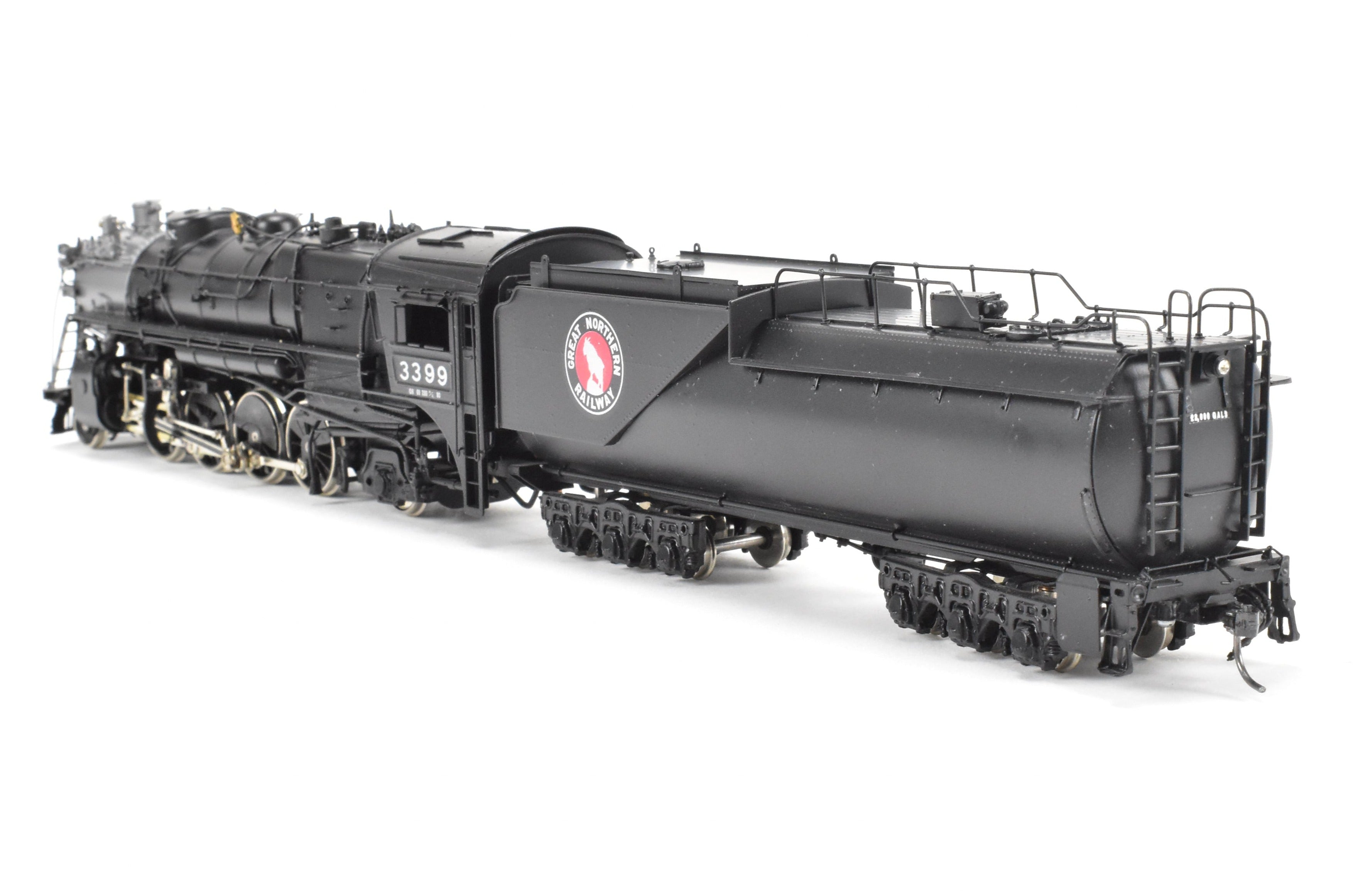 HO Scale Brass PFM - Tenshodo GN - Great Northern 2-8-2 Class O-8 Crown Series Factory Painted Locomotive Model No. 3399 from 1981 Run