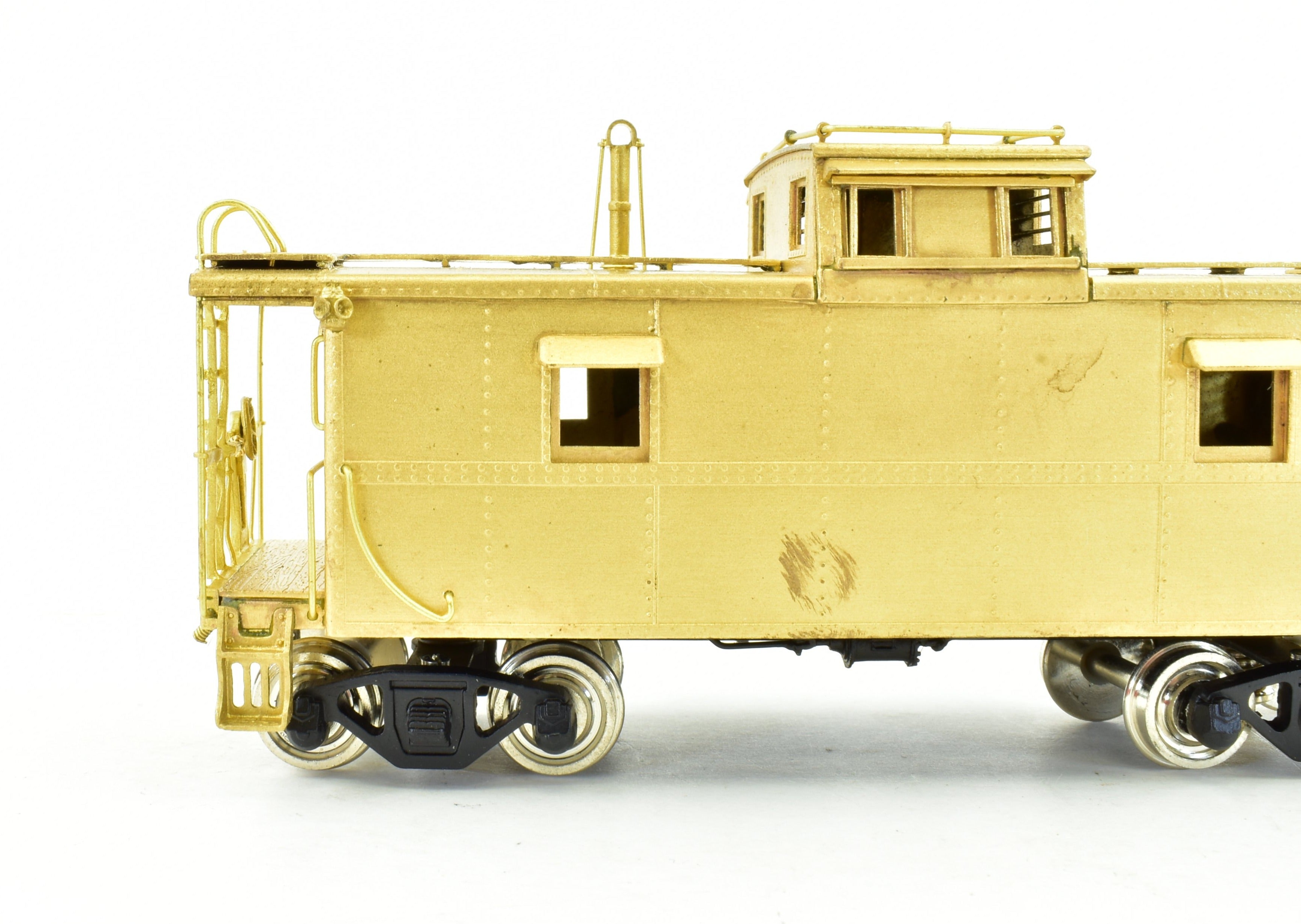 High - Quality HO Brass Nickel - Plated Chesapeake & Ohio Steel Caboose Model