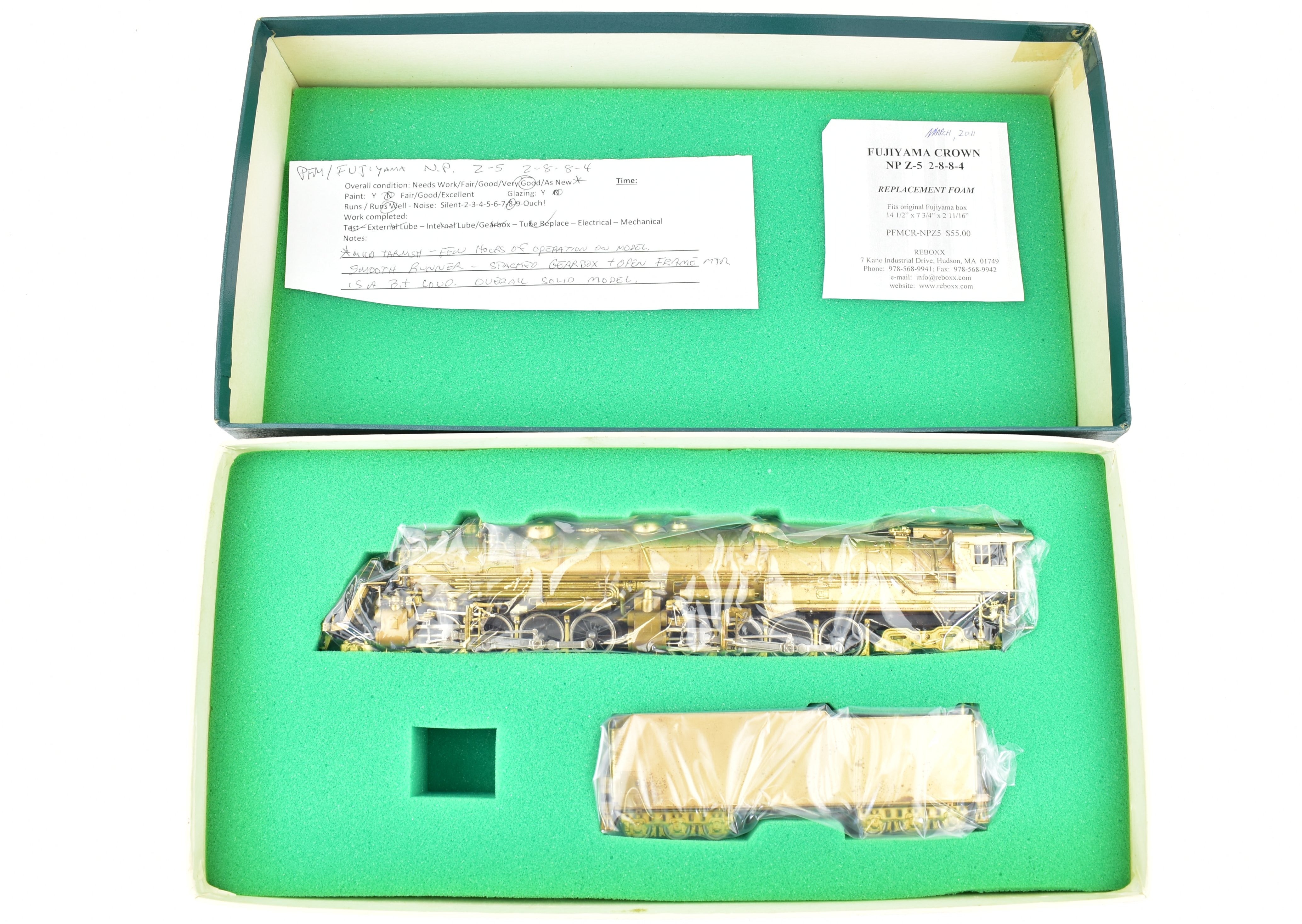 HO Scale Brass Model Train - PFM Fujiyama Northern Pacific Class Z - 5 2 - 8 - 8 - 4 Locomotive from 1969 Run with Crown Design