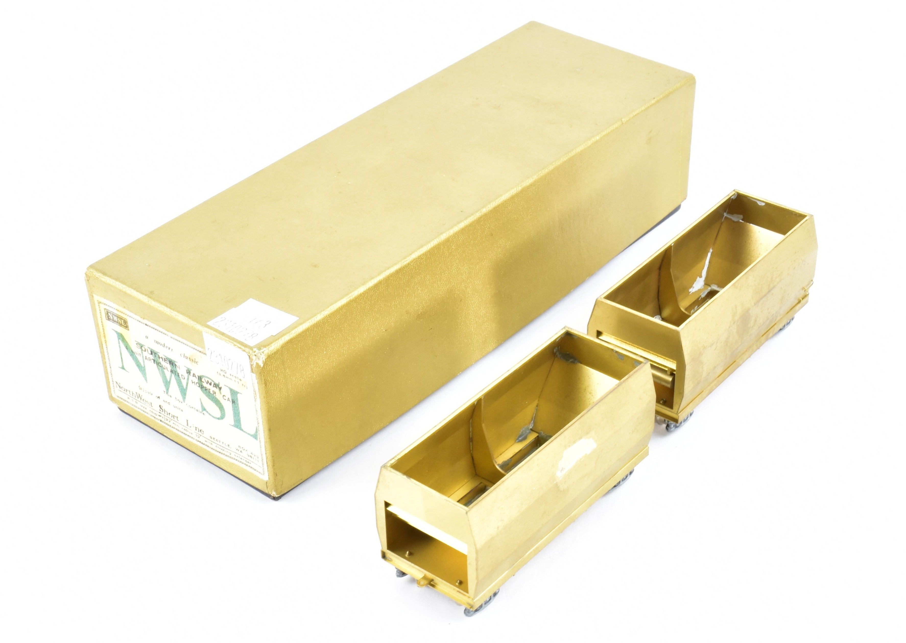 HO Brass 4-Unit Articulated Hopper Cars: NWSL & SOU Railway Models