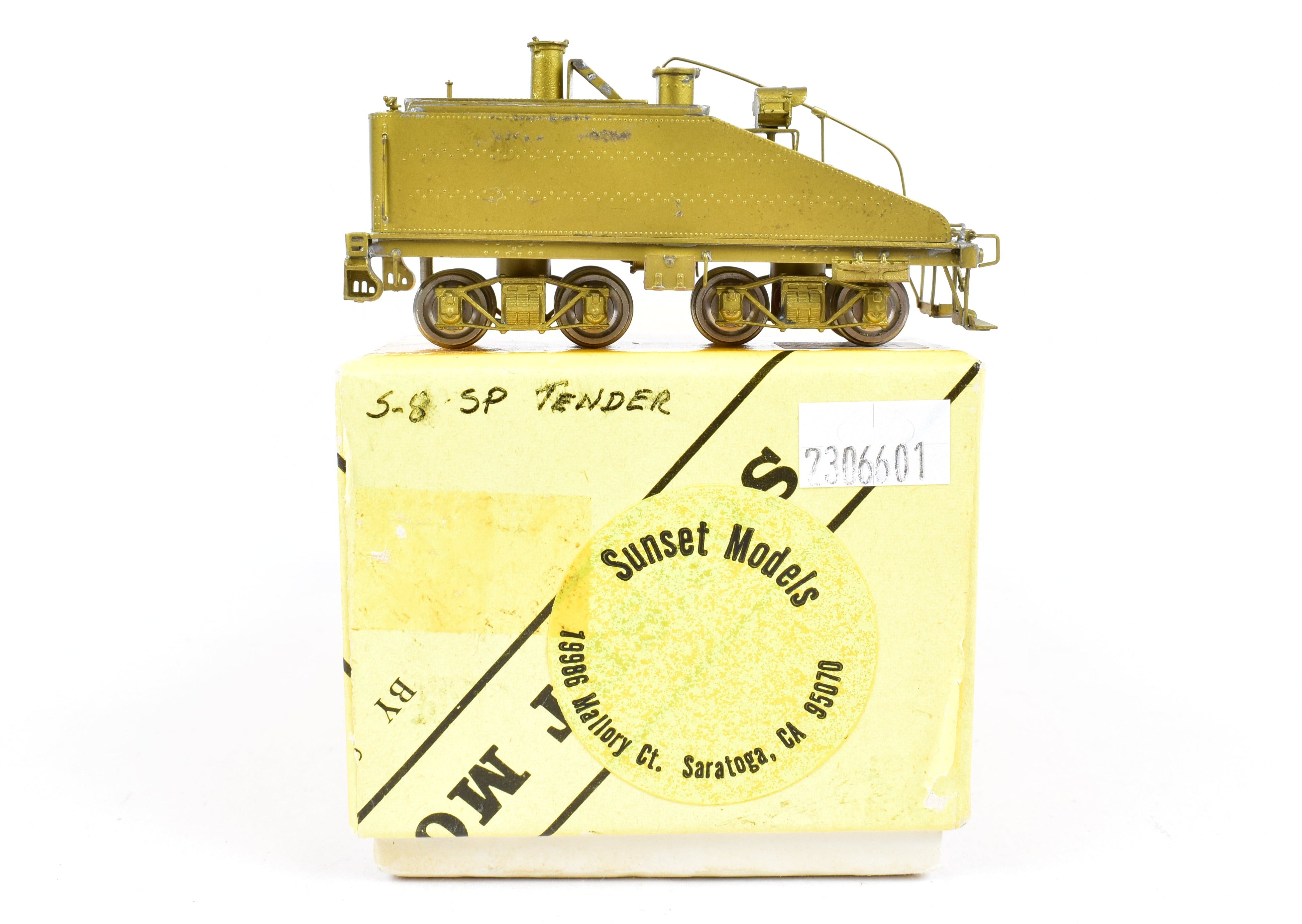 HO Scale Brass Southern Pacific S - 8 0 - 6 - 0 Switcher Tender by Sunset Models