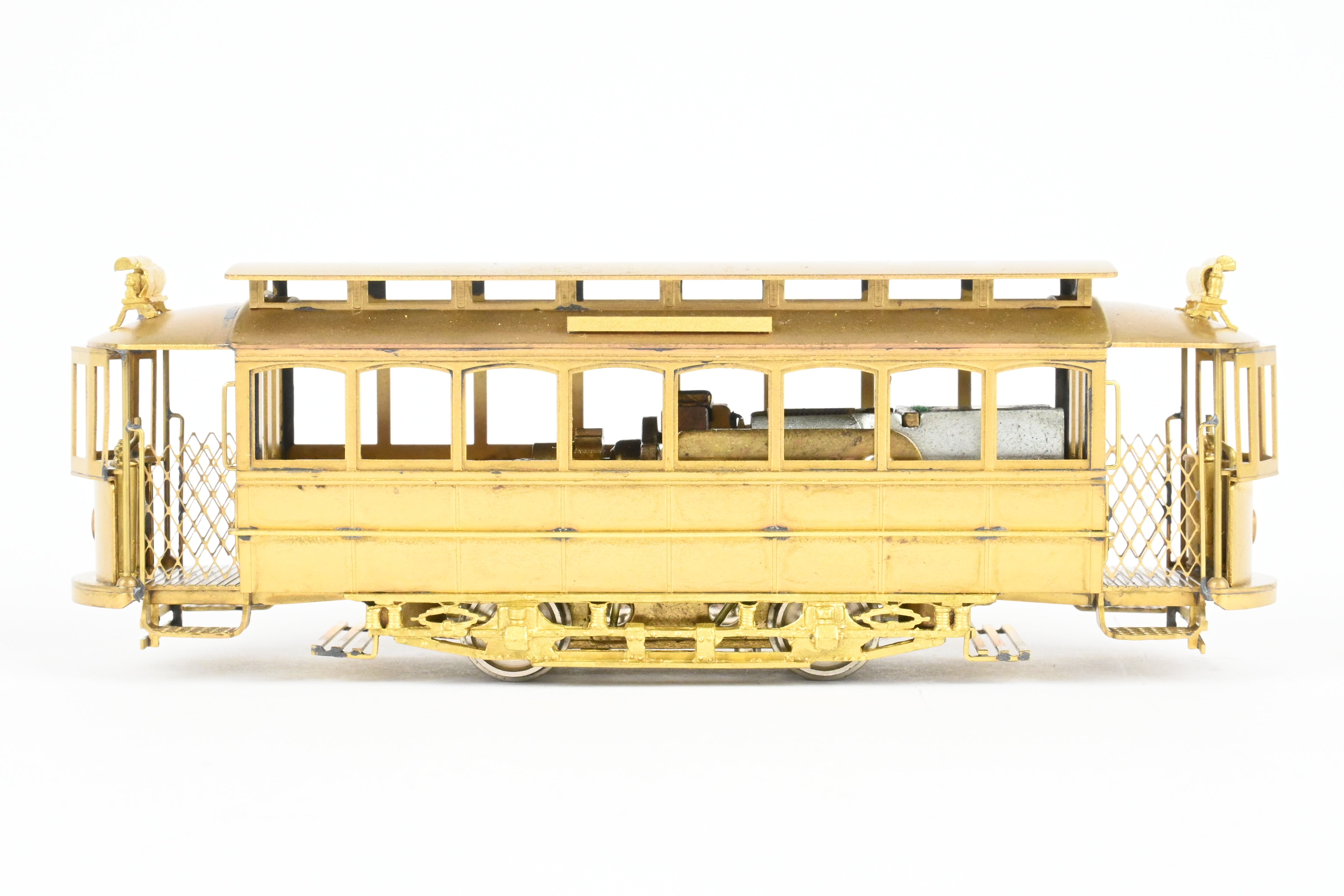 HO Scale Custom Brass Metropolitan Street Railway Single Truck Short Closed Trolley