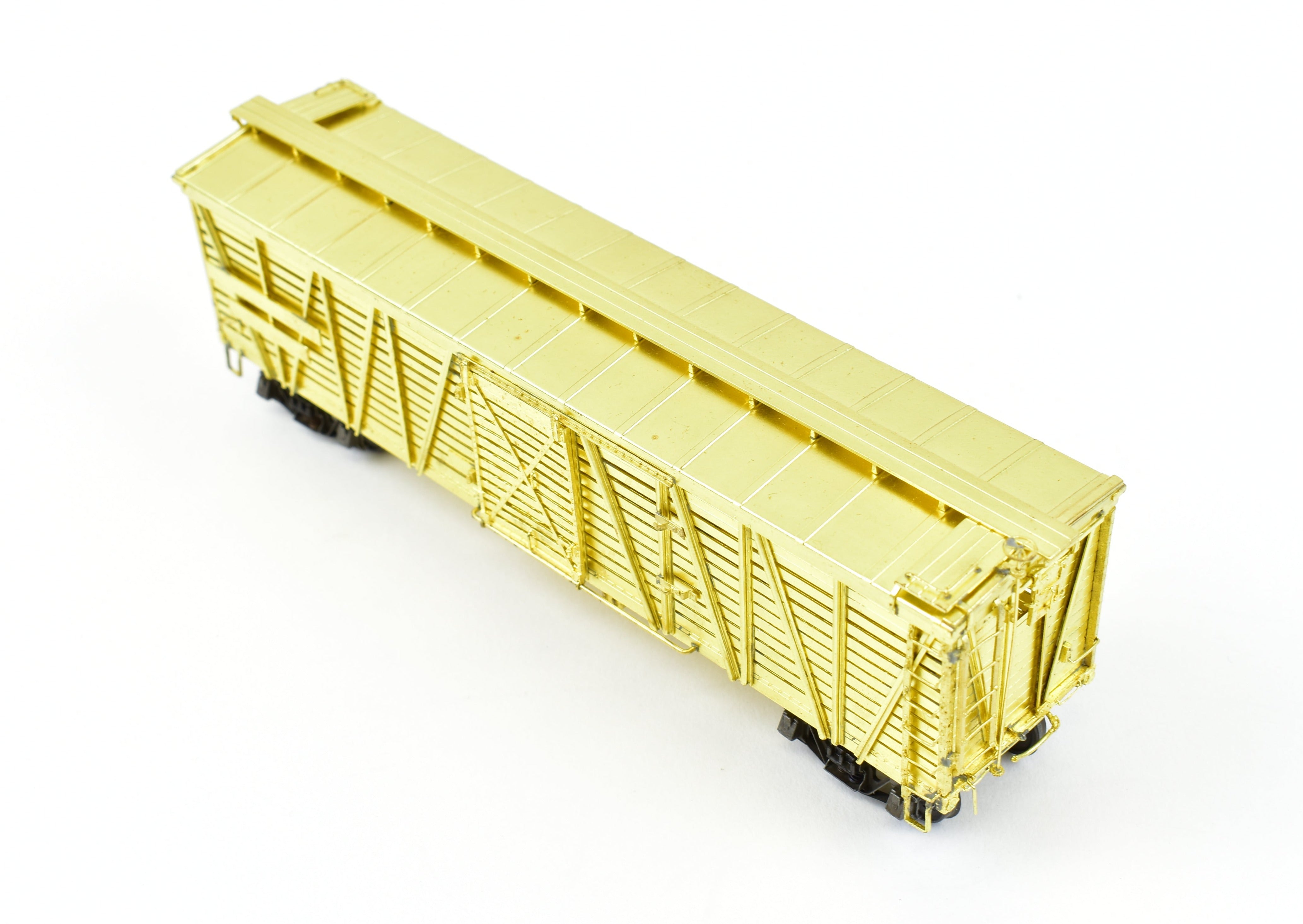 HO Scale Brass ATSF - Santa Fe Sk - R Stock Car with Kadee Replacement Trucks