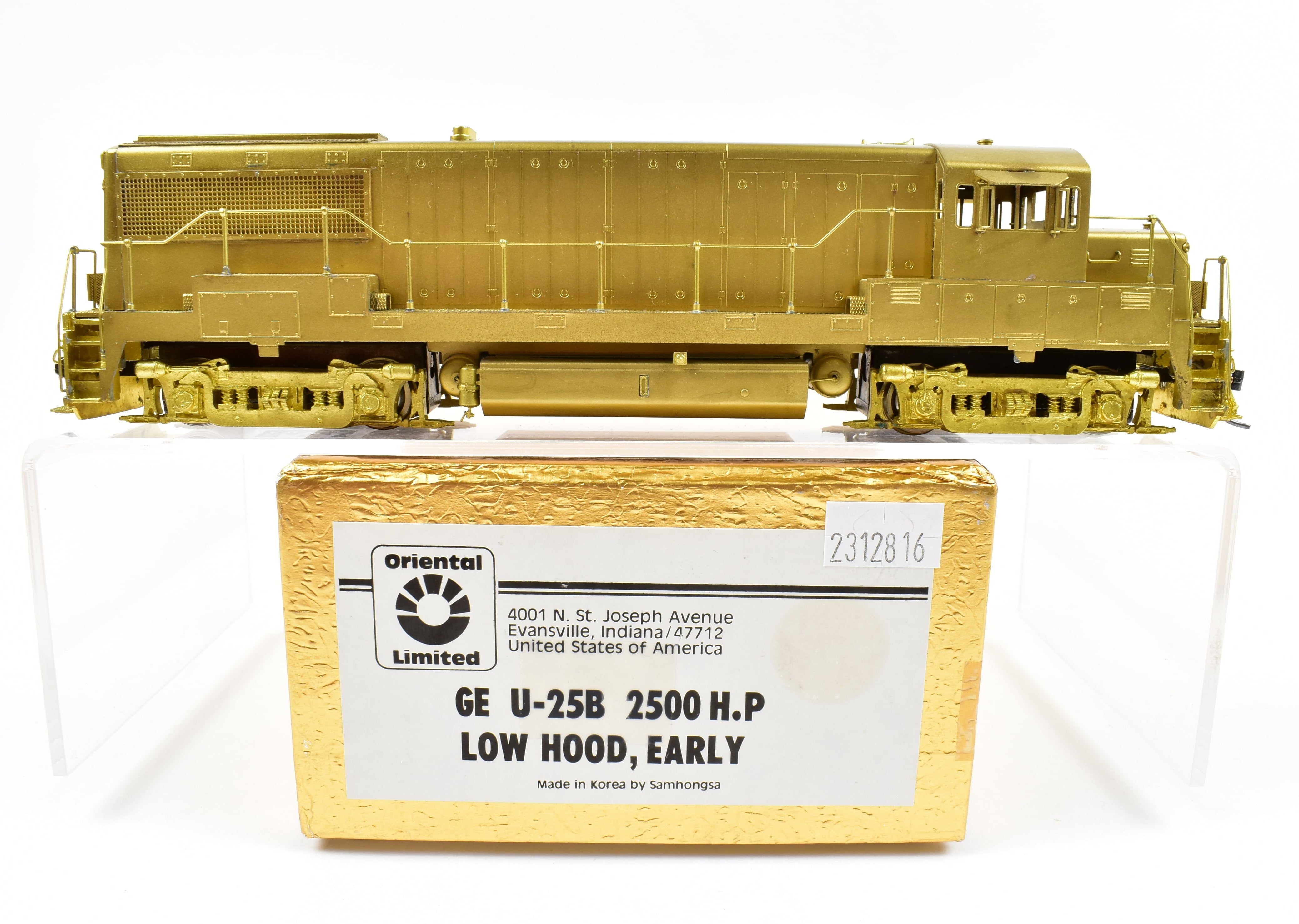 High - Quality HO Scale Brass Model of GE U - 25B 2500 HP Low Hood Early Version from Oriental Limited for Various US Railroads