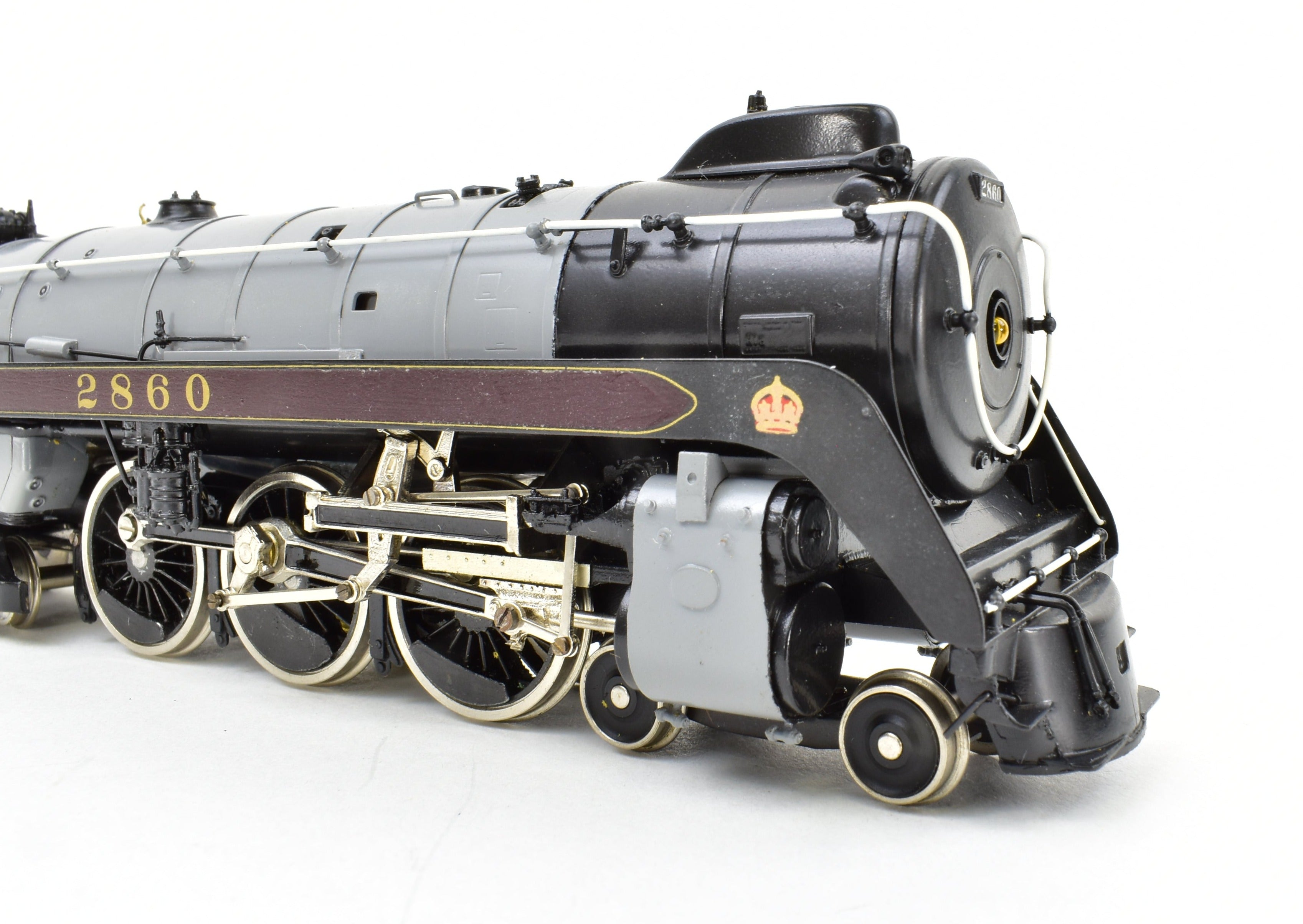 High - Quality HO Scale Brass PFM - Tenshodo Canadian Pacific Railway 4 - 6 - 4 Class H - 1e #2860 Royal Hudson Model Locomotive for Railway Enthusiasts