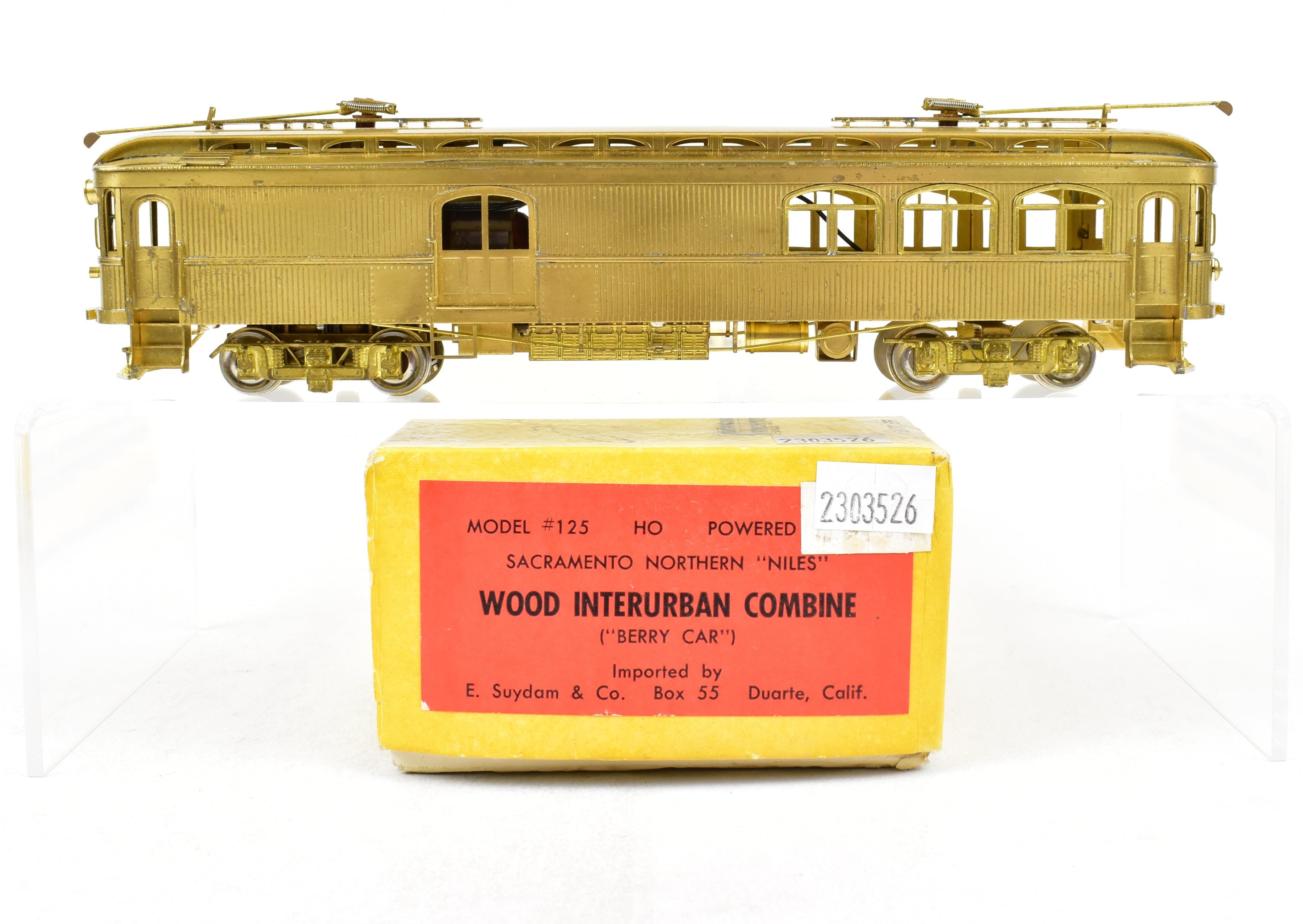 HO Scale Brass Suydam Sacramento Northern Niles Wood Interurban Combine Berry Model Train Car