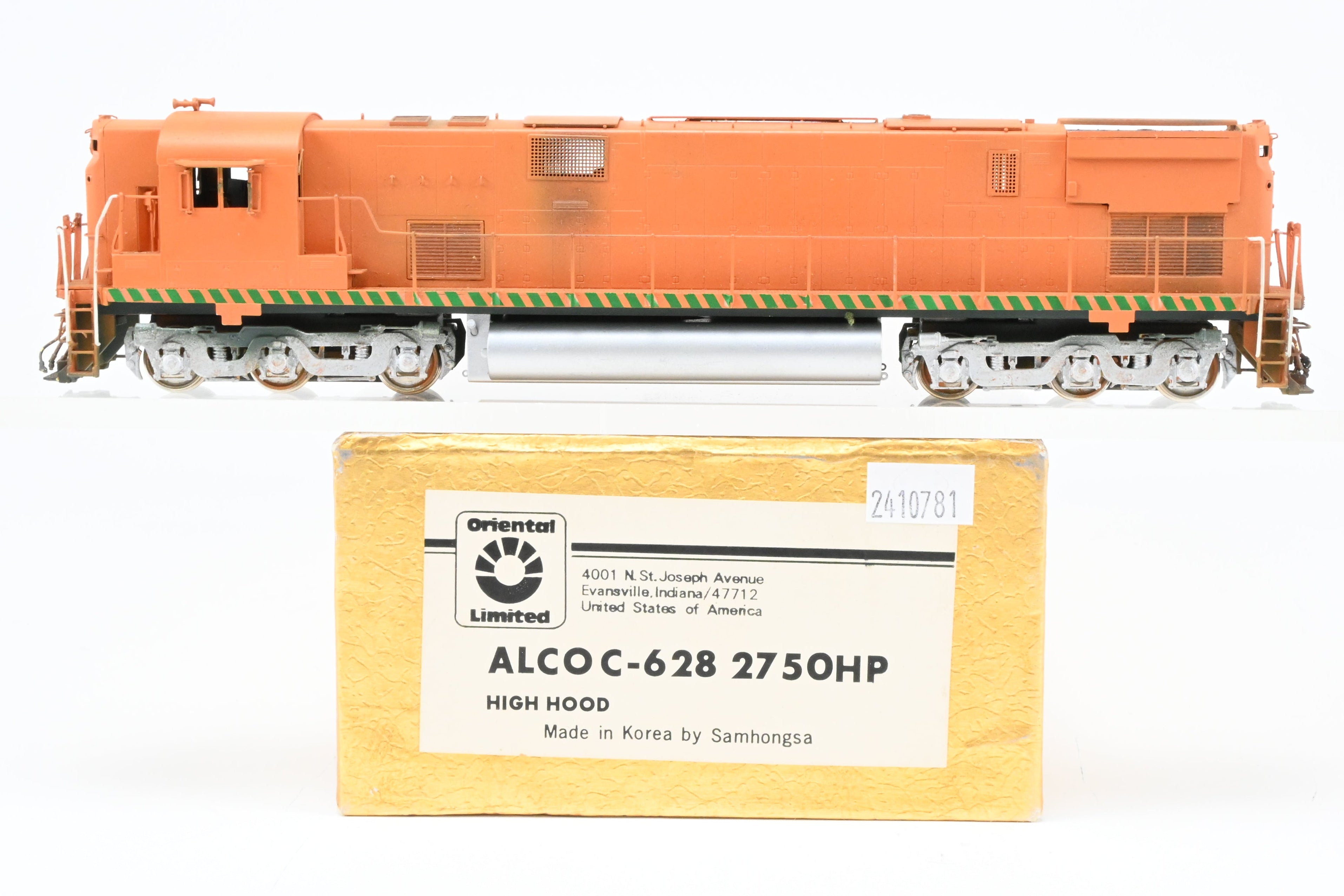 HO Brass Oriental Limited C-628 2750 HP High Hood with Partial Paint