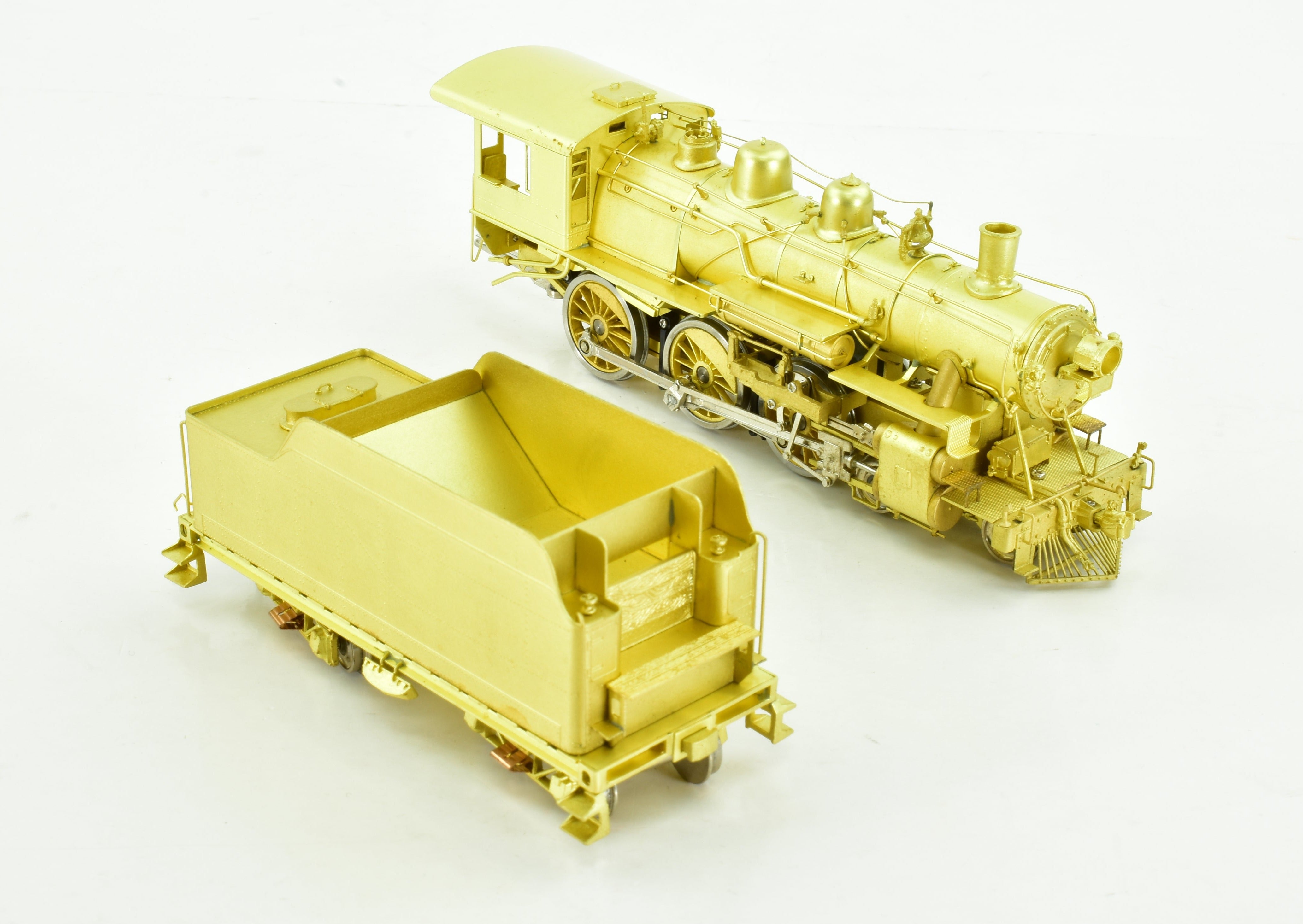HO Scale Brass Nickel - Plated Steam Locomotive Model: New York Ontario & Western Class E 4 - 6 - 0 by Nickel Plate Products