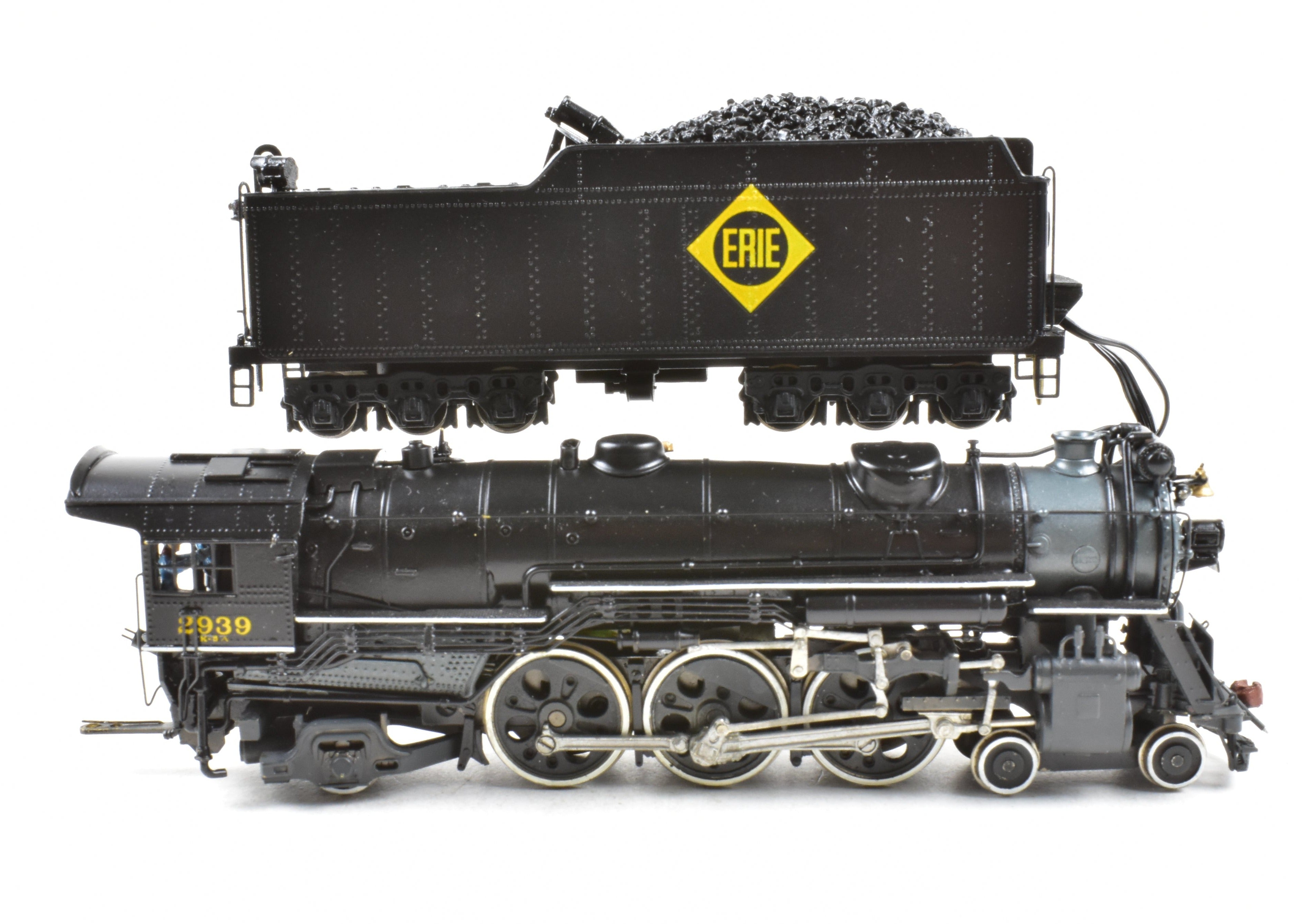 HO Scale Brass Max Gray Erie Railroad K-5 4-6-2 Pacific Steam Locomotive Model Custom Painted with SoundTraxx Econami DCC and Sound System