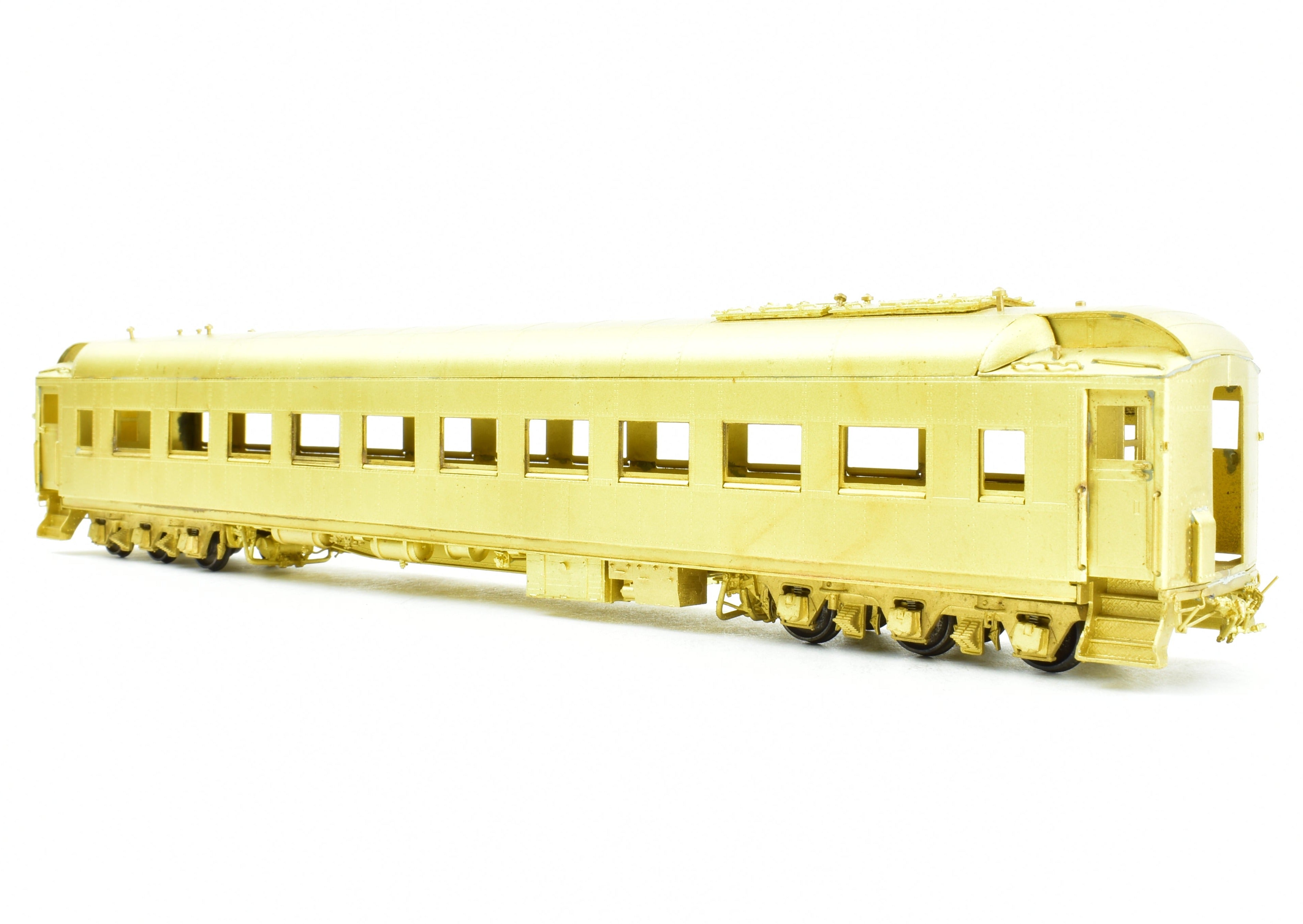 HO Scale Brass Model of Pecos River Brass ATSF - Santa Fe Heavyweight Chair Smoker with AC, Numbered from 1039 to 1049