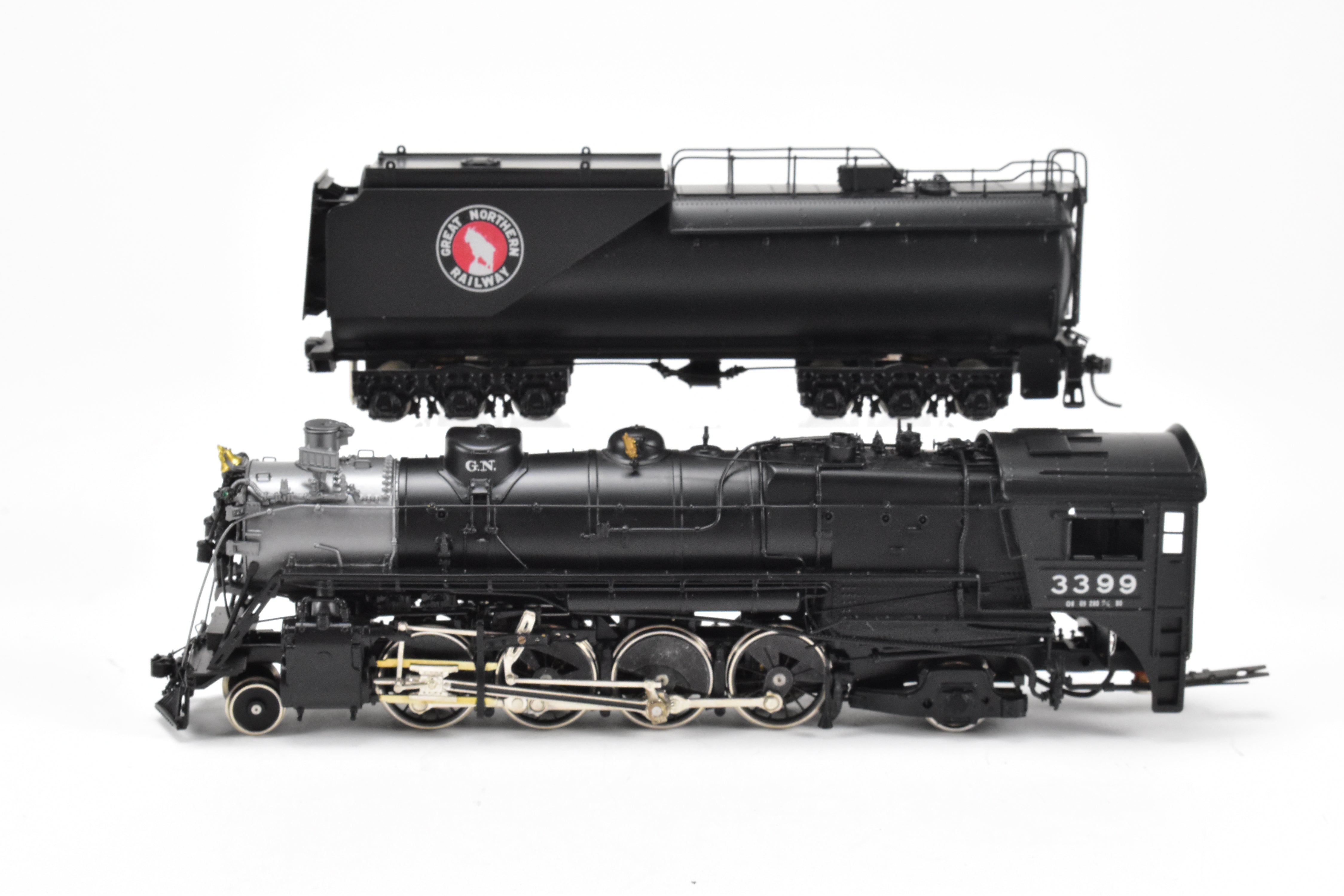 HO Scale Brass PFM - Tenshodo GN - Great Northern 2-8-2 Class O-8 Crown Series Factory Painted Locomotive Model No. 3399 from 1981 Run
