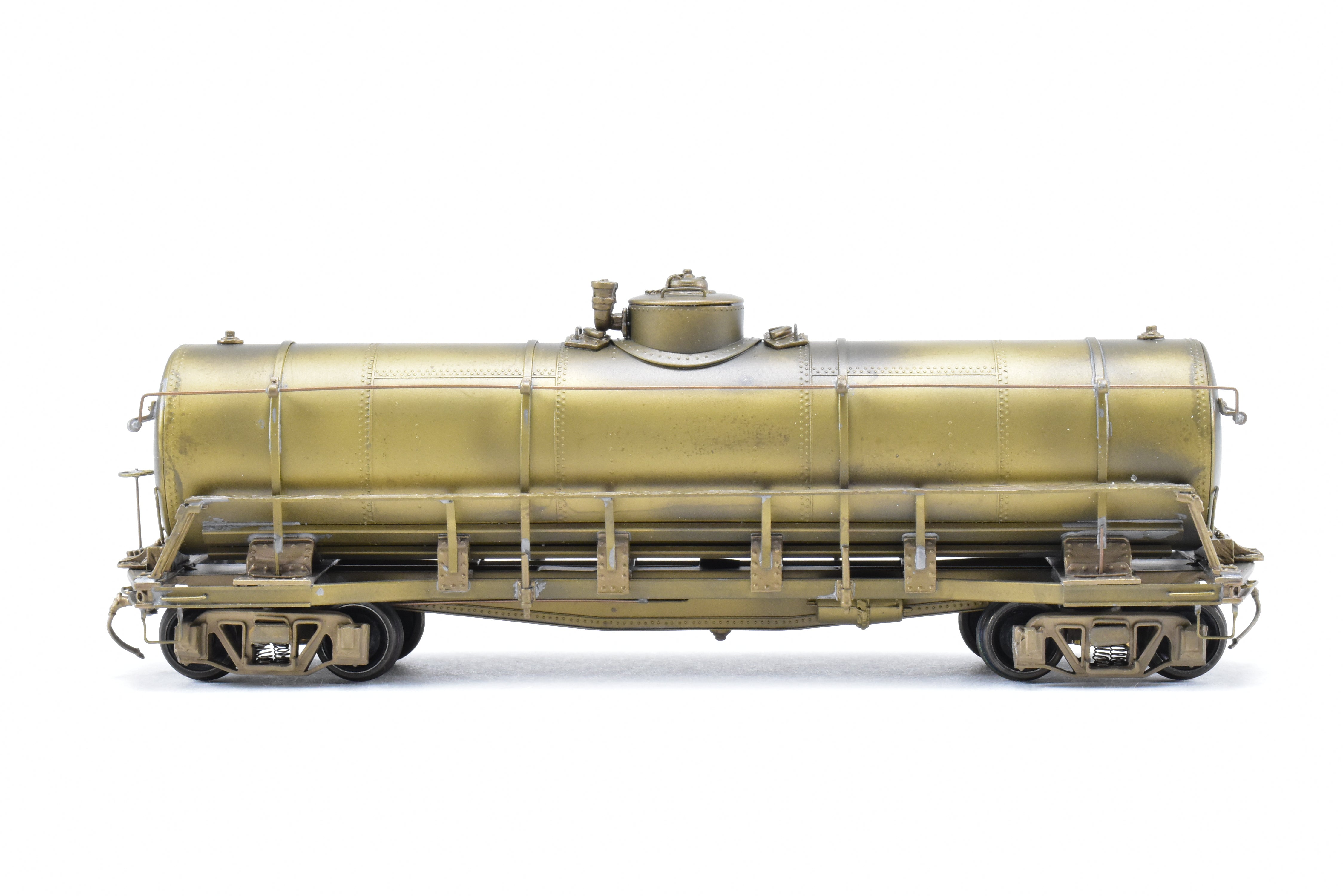 1989 HO Brass Pecos River ATSF - Santa Fe 10,500 Gallon TK - H Tank Car w/ Andrews Trucks