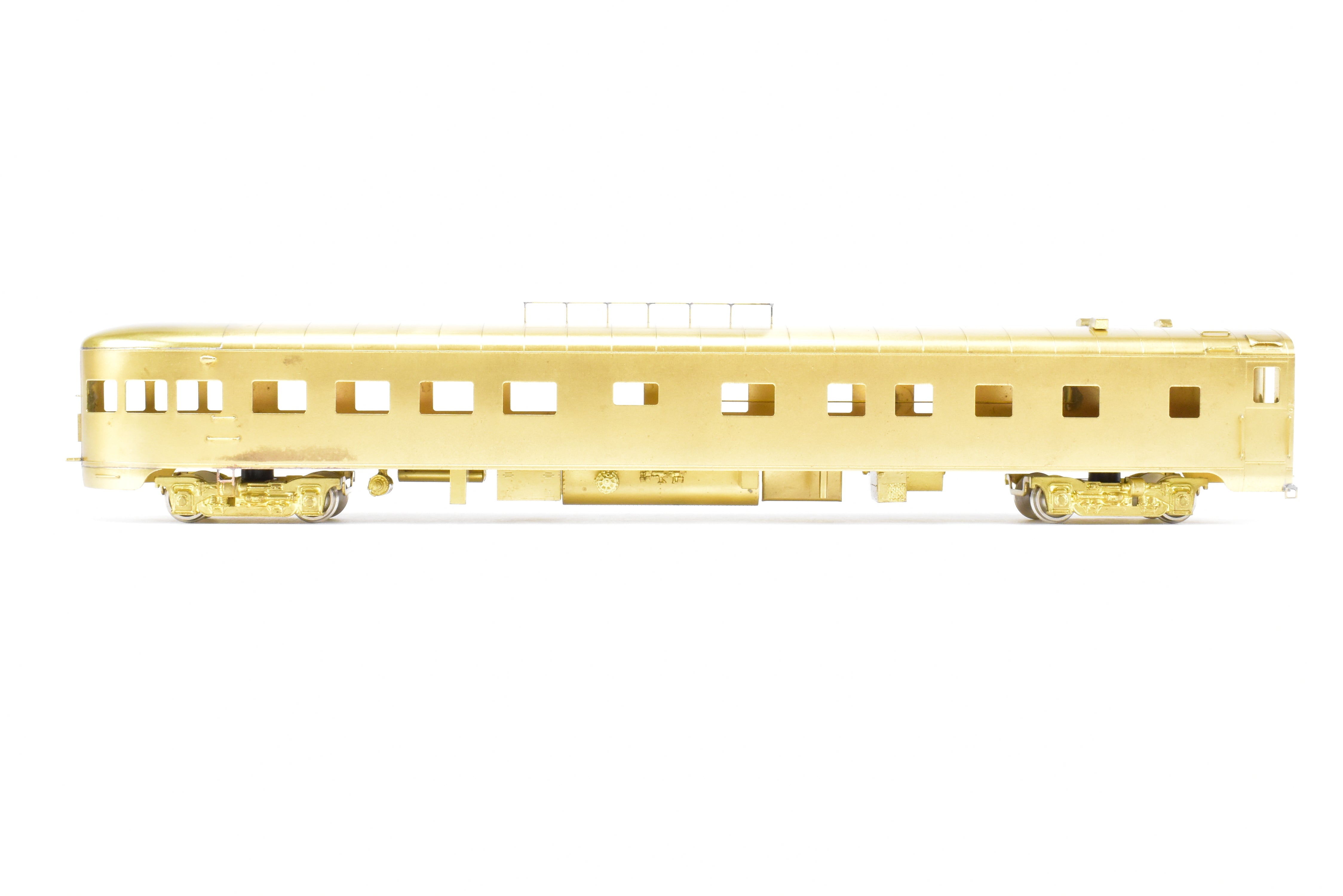 HO Scale Brass Model of the Oriental Limited Northern Pacific North Coast Limited Sleeper Observation Car #390 without Skirts