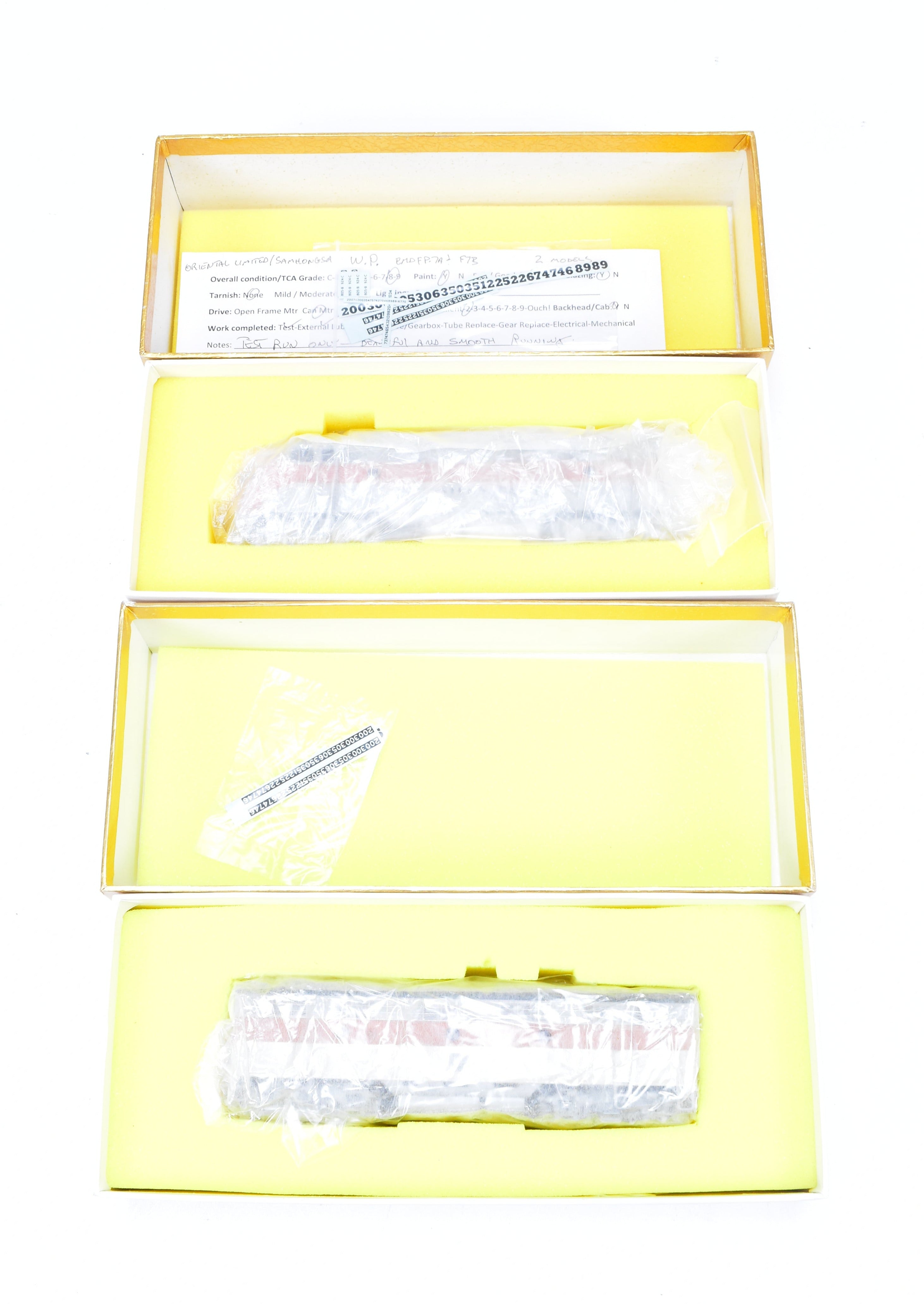 HO Scale Brass Oriental Limited Western Pacific EMD FP7A/F7B Passenger Locomotive Models