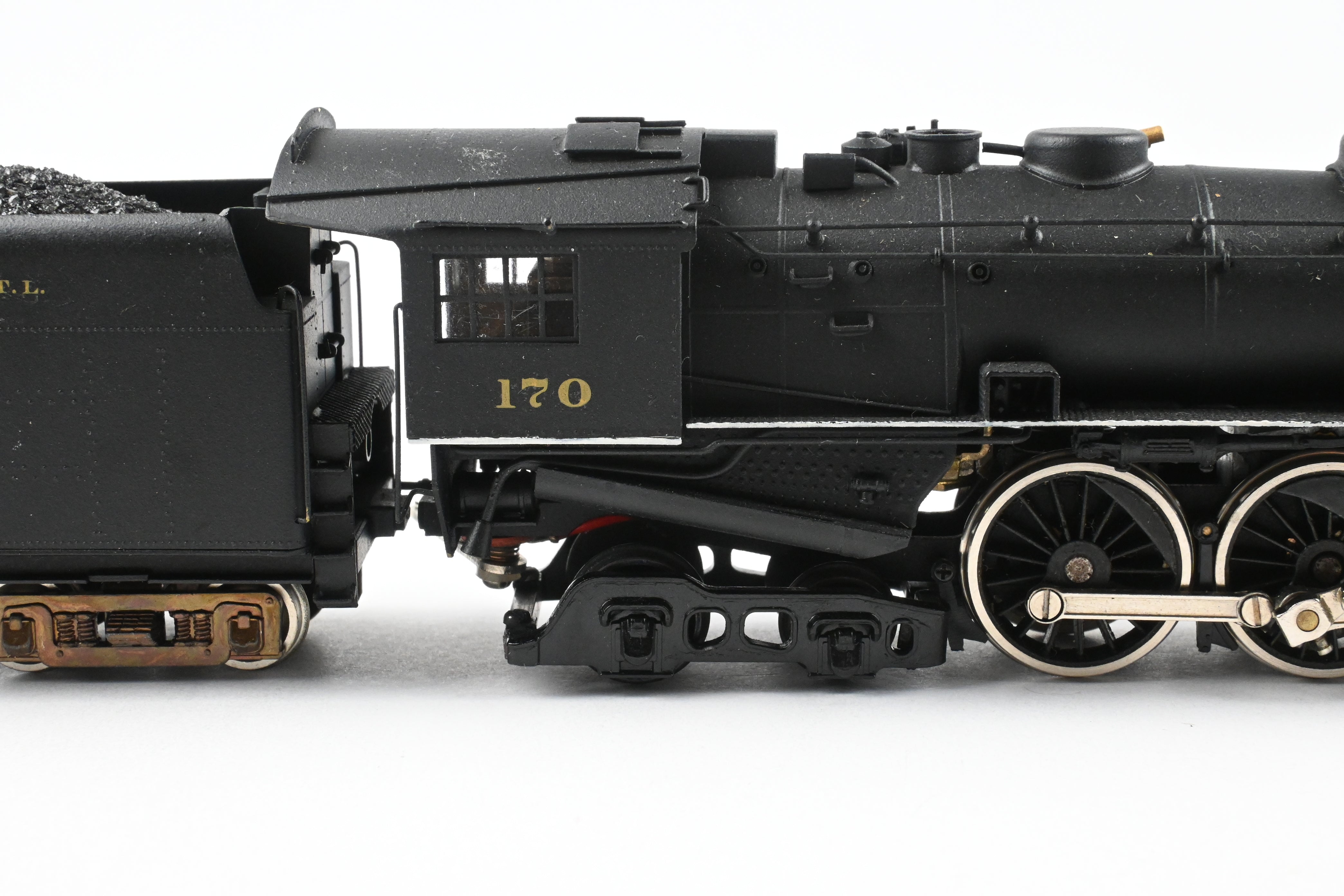 HO Scale Brass Model Train - Nickel Plate Products (NPP) Nickel Plate Road Class L - 1a 4 - 6 - 4 Steam Locomotive without Elephant Ears, Custom Painted Number 170