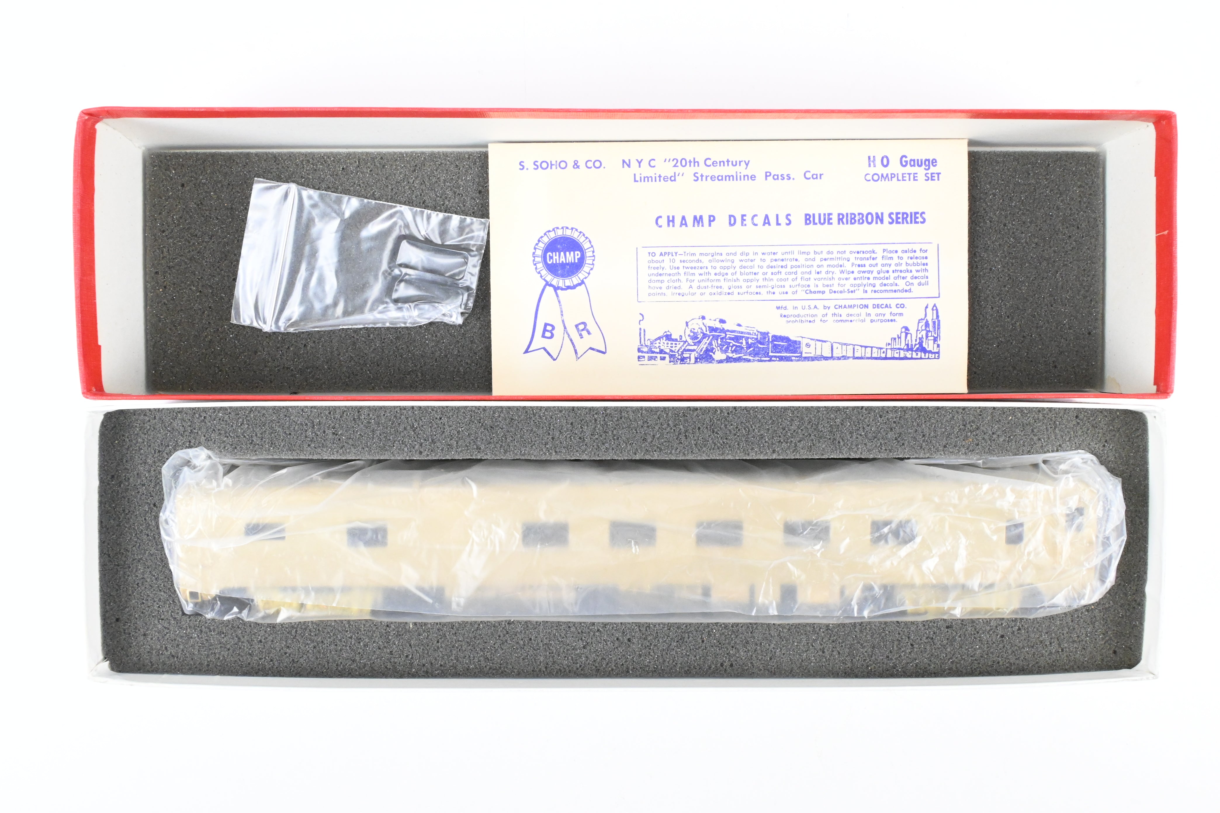 HO Scale Brass Model of Soho NYC - New York Central Atlantic Shore Buffet Lounge Car with Decals and Spare Parts