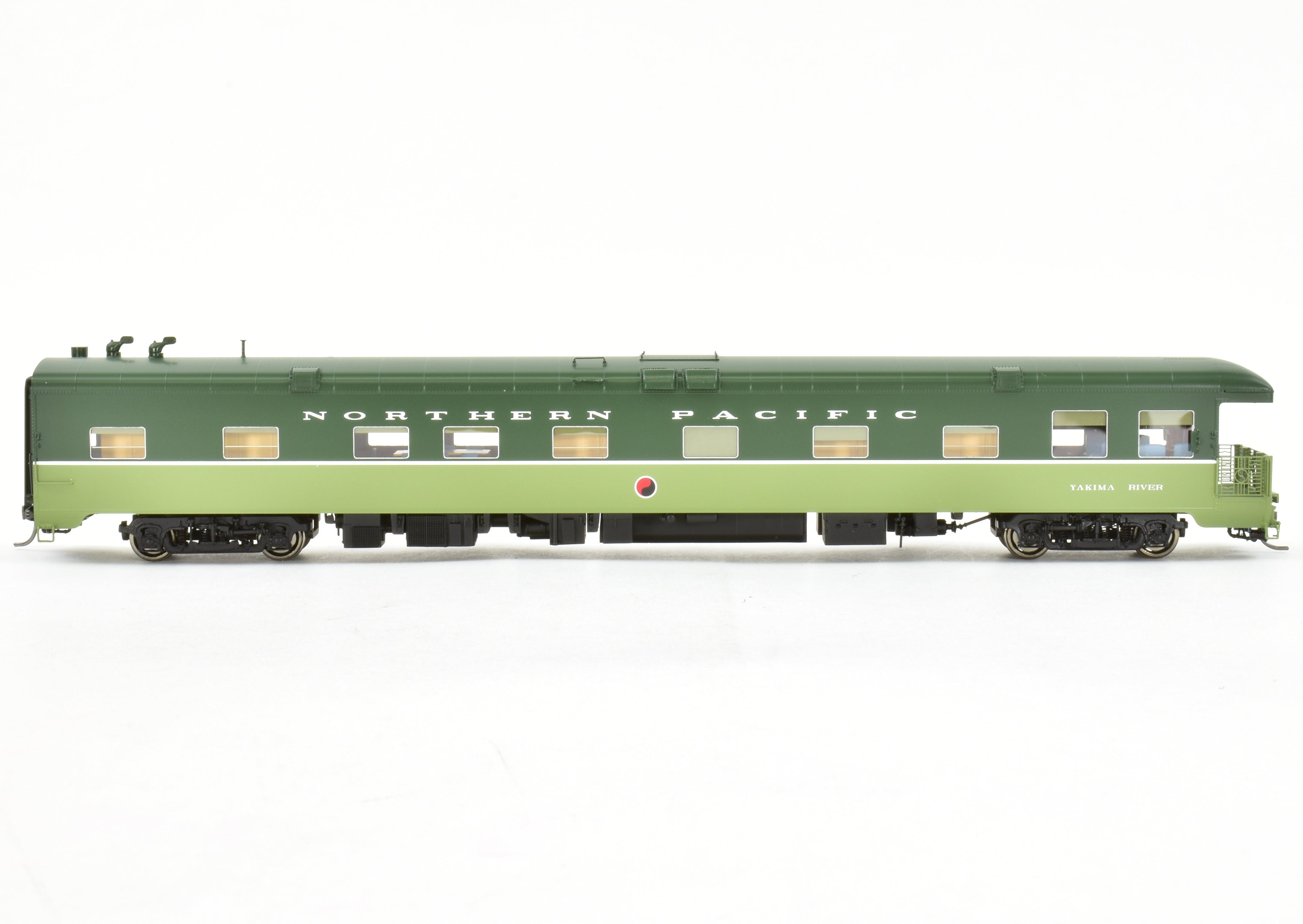 High - Quality HO Scale Brass Business Car of North Bank Line and Northern Pacific, Factory - Painted from Yakima River Factory