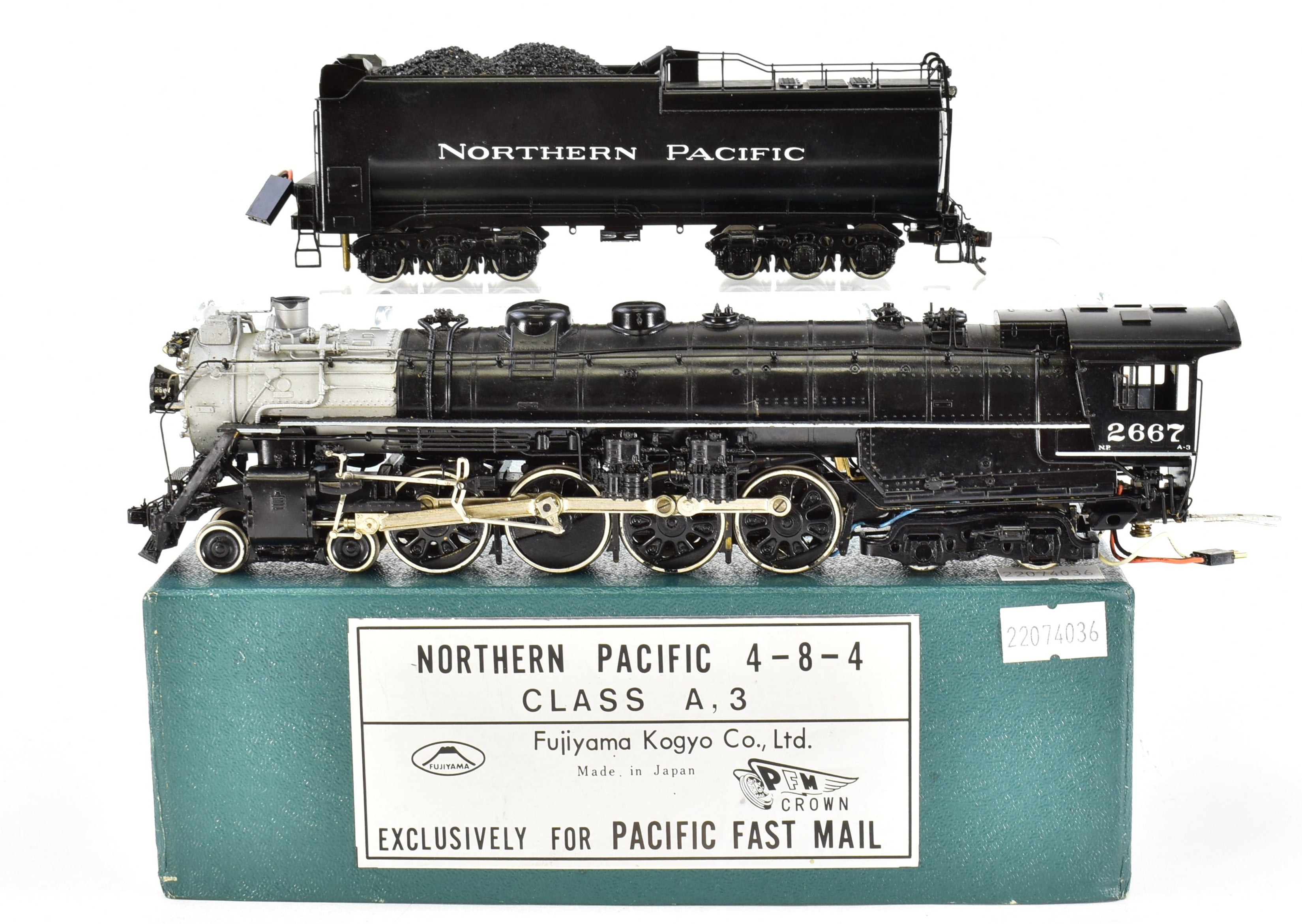 HO Scale Brass PFM Model Train - Fujiyama NP - Northern Pacific 4-8-4 Class A-3 1972 Run with PFM Sound, CP No. 2667