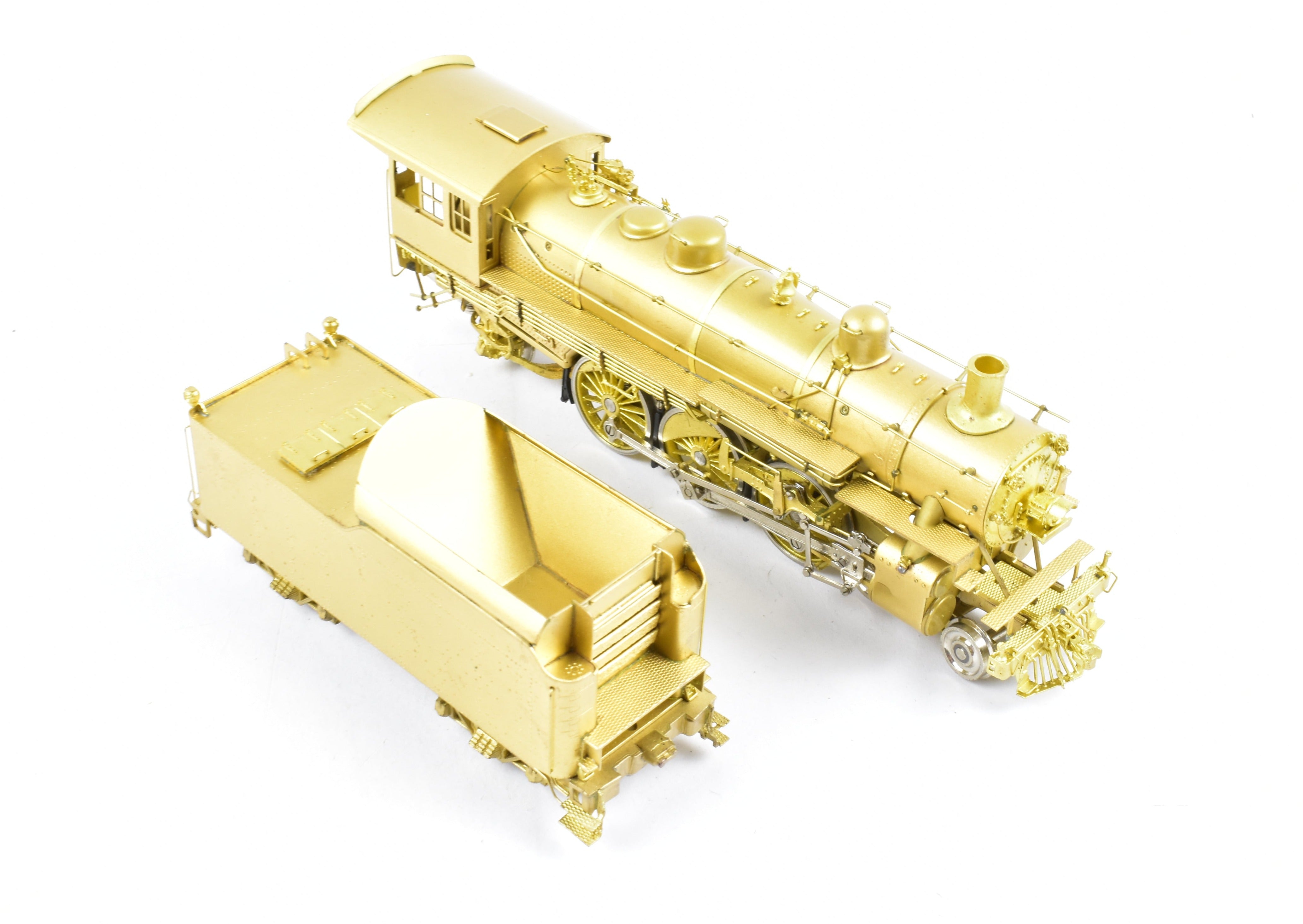 HO Scale Brass Nickel - Plated Model Train: Chicago & North Western Class E 4 - 6 - 2 Pacific Locomotive by NPP (Nickel Plate Products)