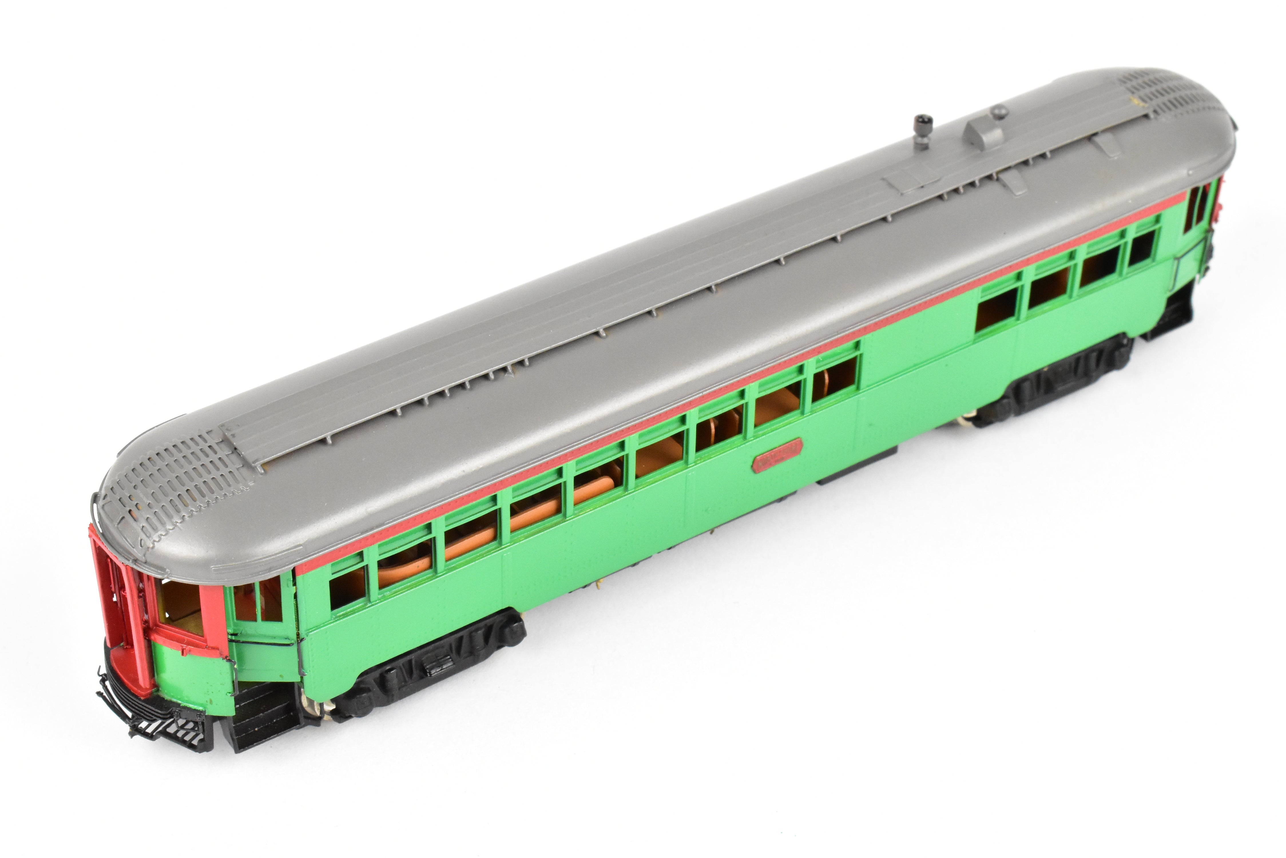 HO Brass Nickel-Plated North Shore Line Tavern Lounge Car No. 415 Factory Painted