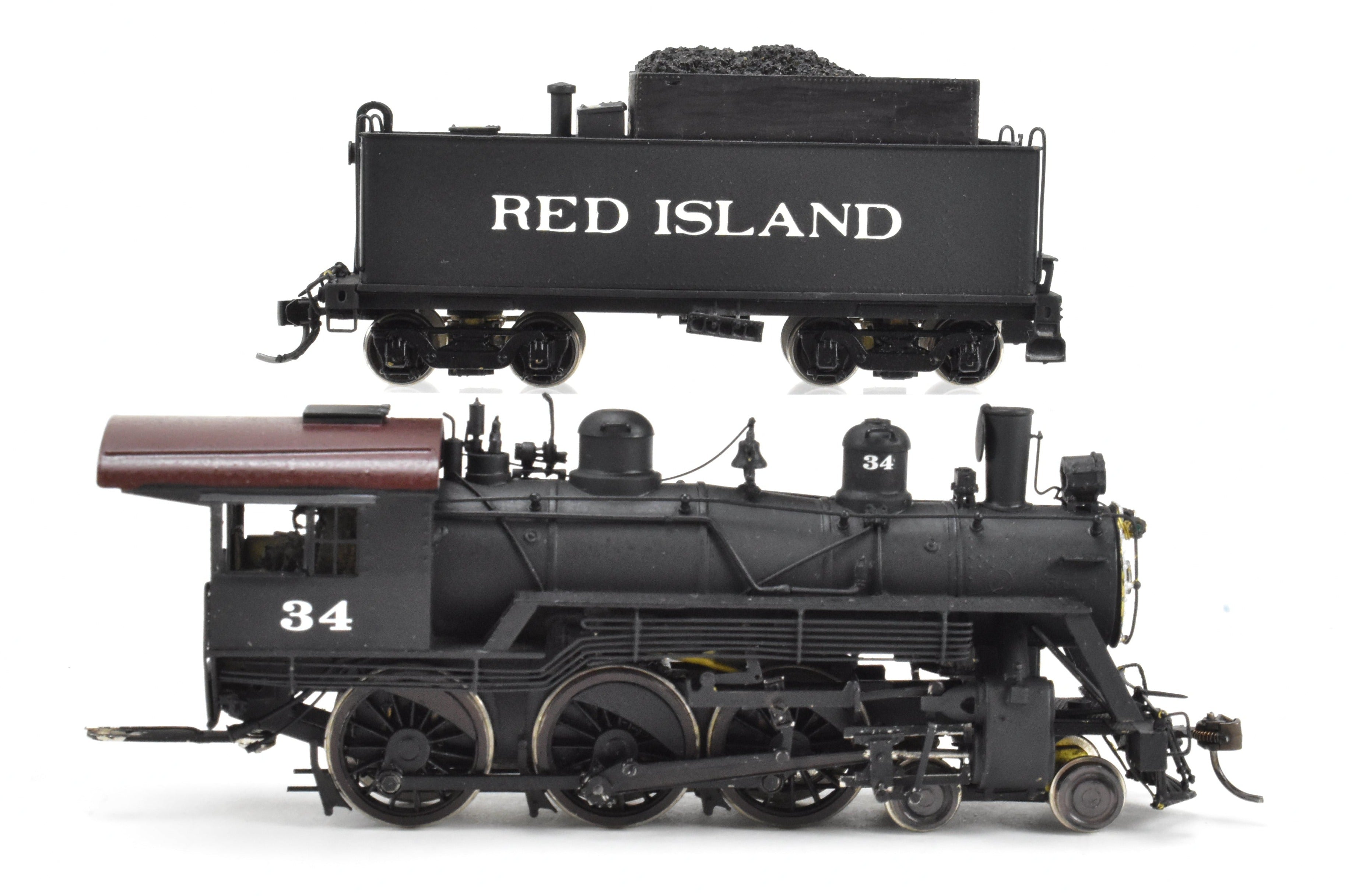 HO Brass PFM Samhongsa 4-6-0 Ten Wheeler CP Red Island #34 Coal Tender Model