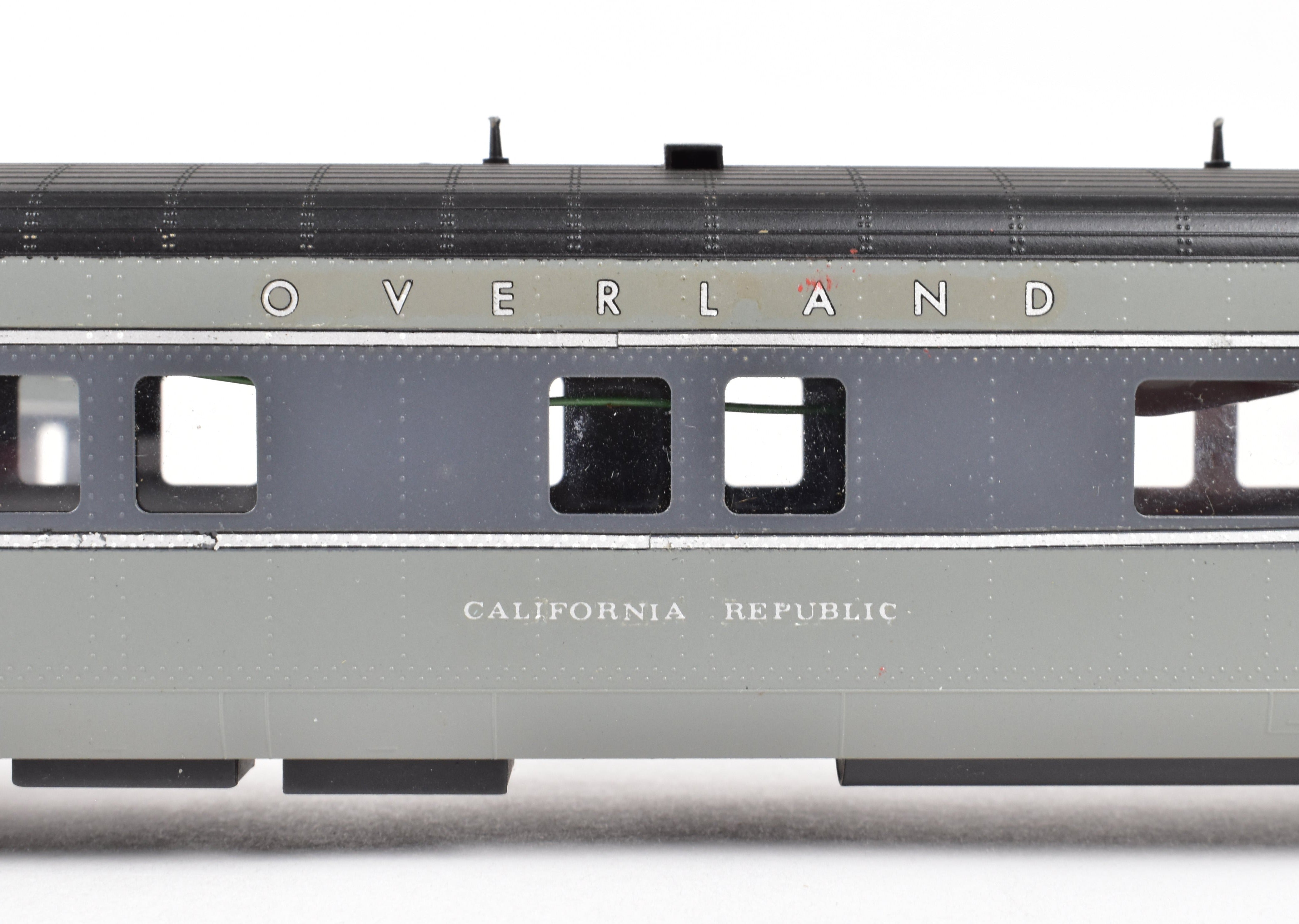 HO Scale Brass Model Train Set - Oriental Limited SP/UP/C&NW UP Union Pacific The Forty Niner 8-Car Set in Two-Tone Gray with Overland Lettering