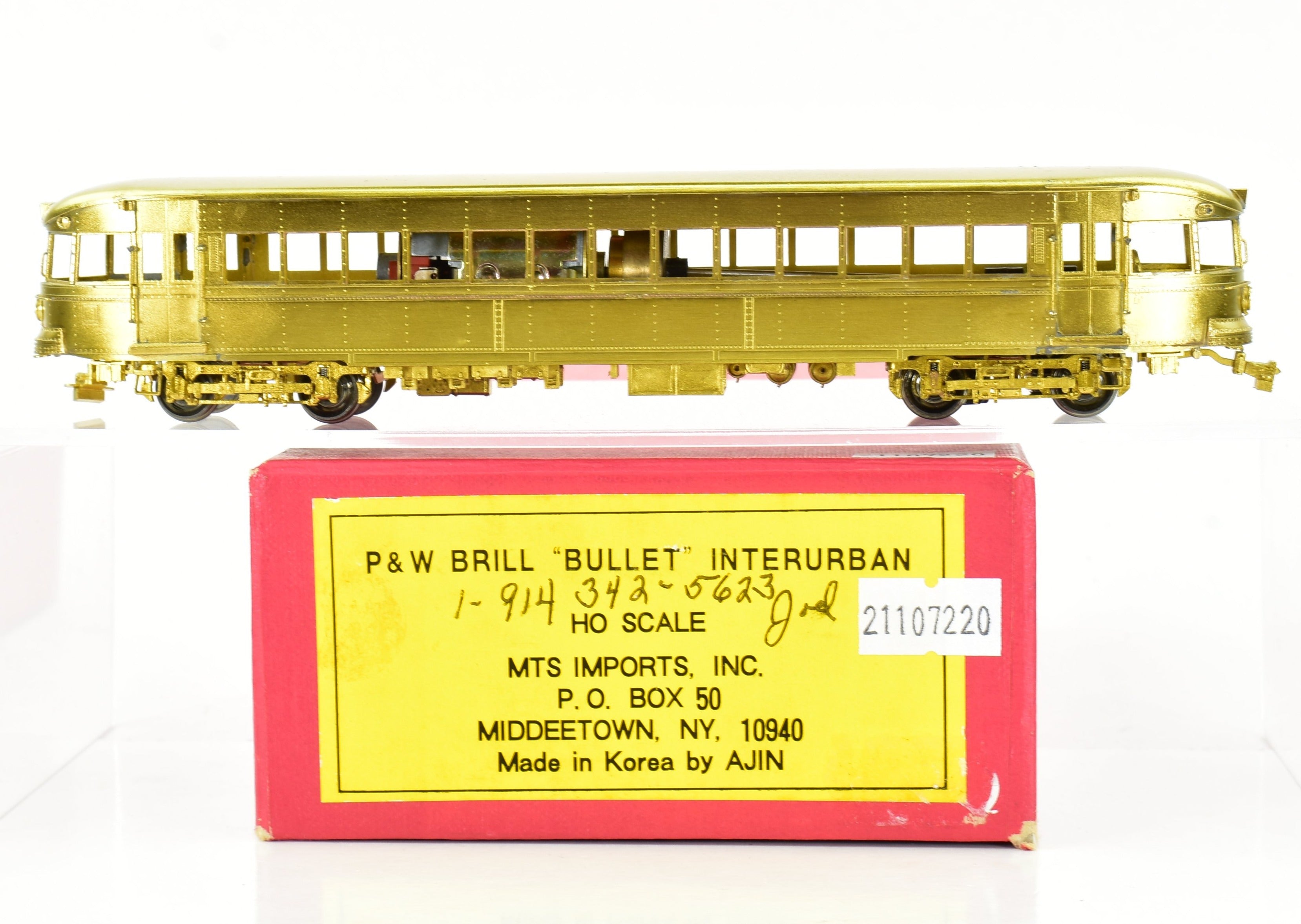 HO Scale Brass Philadelphia & Western Brill Bullet Interurban Model by MTS Imports