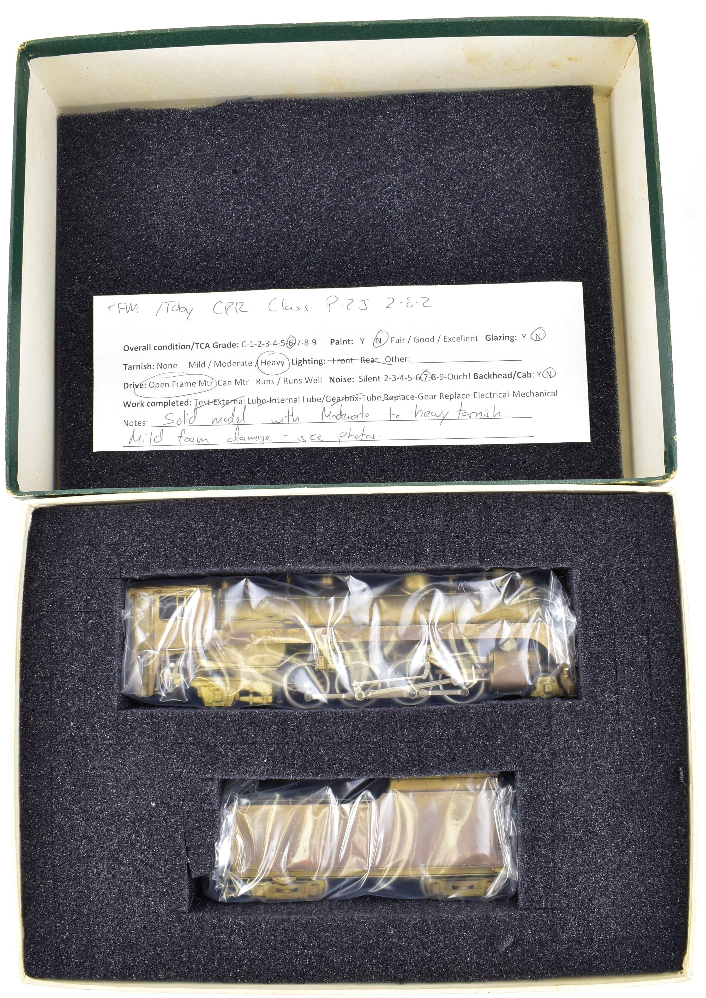 HO Scale Brass Pacific Fast Mail (PFM) Model Train - Toby CPR - Canadian Pacific Railway 2-8-2 Class P-2J Mikado Locomotive