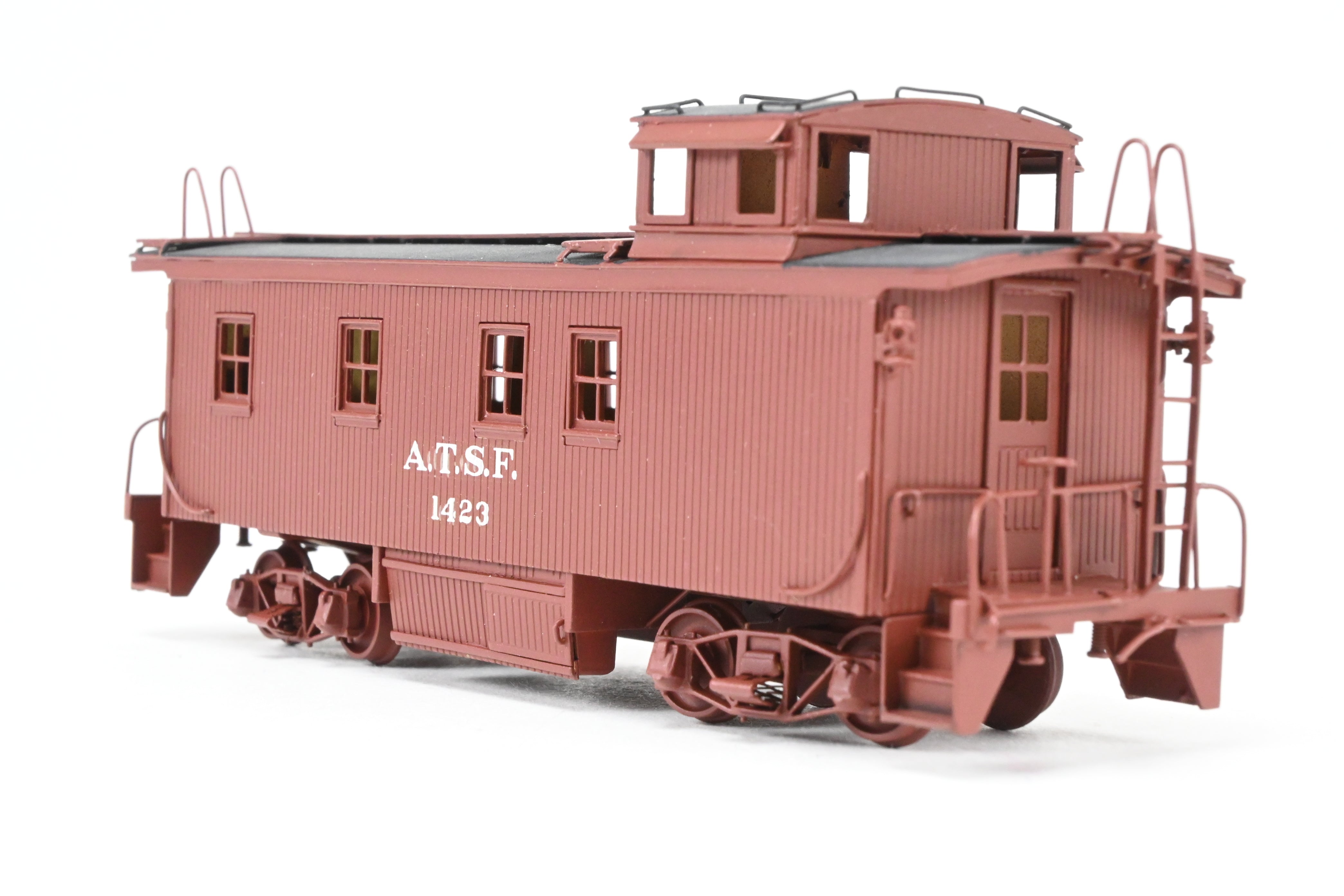 1930s HO Brass ATSF - Santa Fe Wood Caboose CP No. 1423 by Pecos River Brass