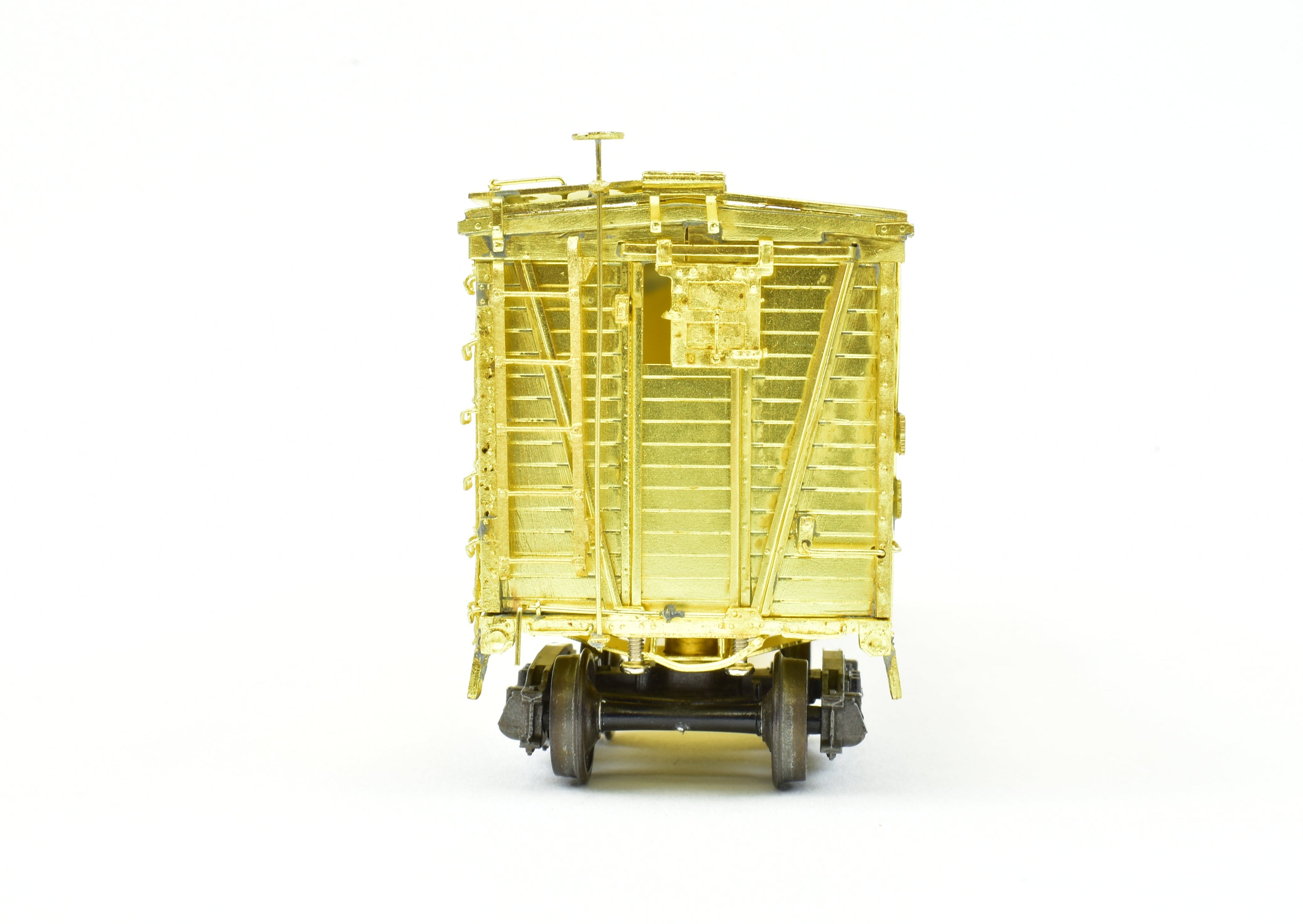HO Scale Brass ATSF - Santa Fe Sk - R Stock Car with Kadee Replacement Trucks