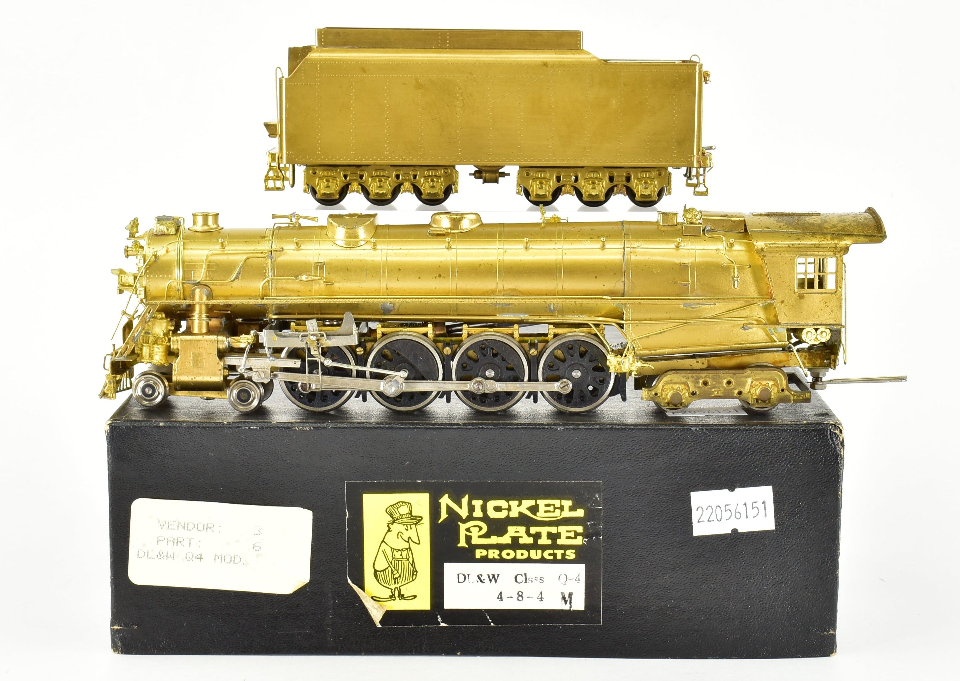 HO Brass Nickel - Plated DL&W Lackawanna Class Q - 4 4 - 8 - 4 Modern Pocono Model