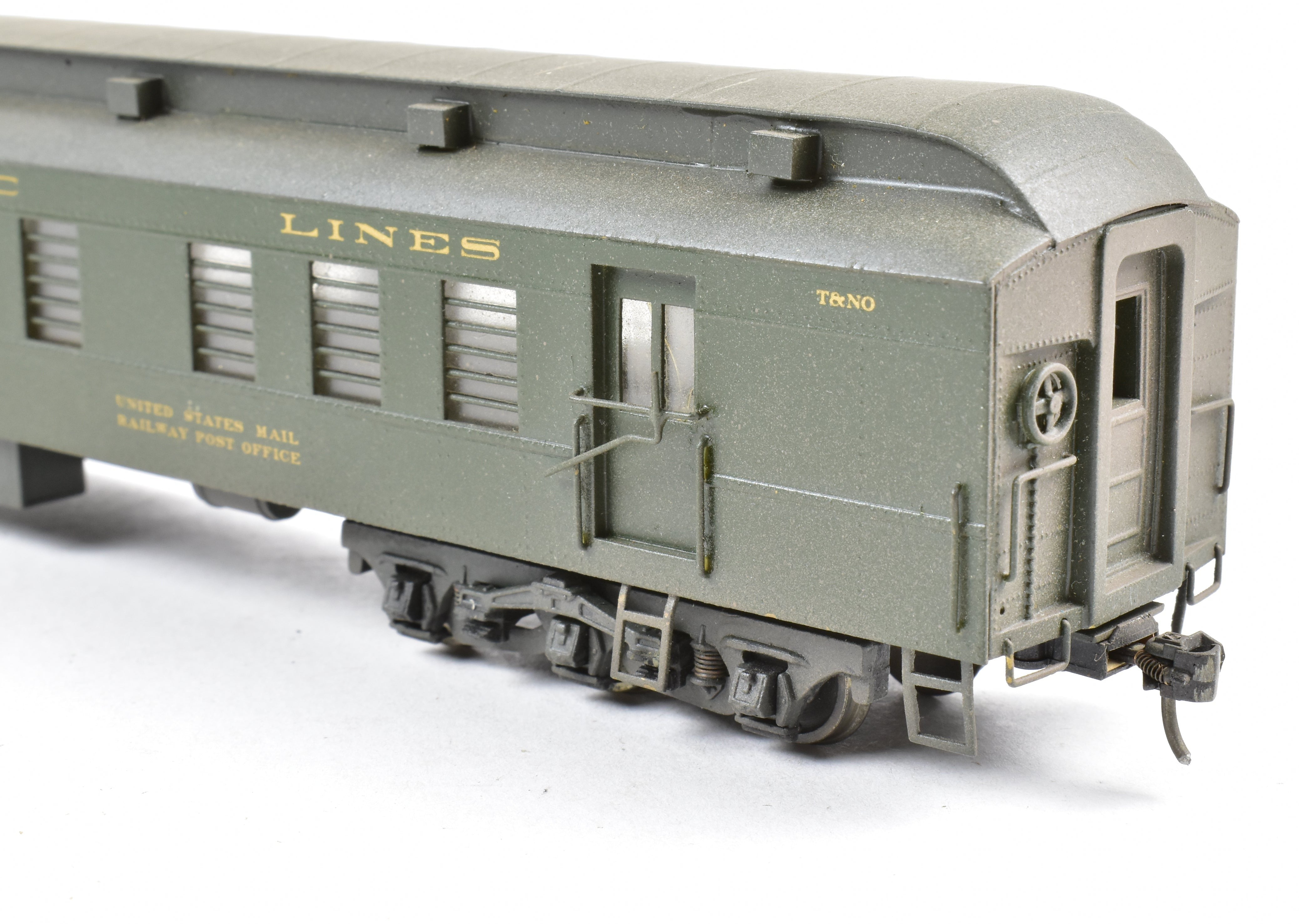 HO Scale Brass Lambert Southern Pacific Heavyweight Combine Baggage RPO Model Train Car with Central Valley Trucks