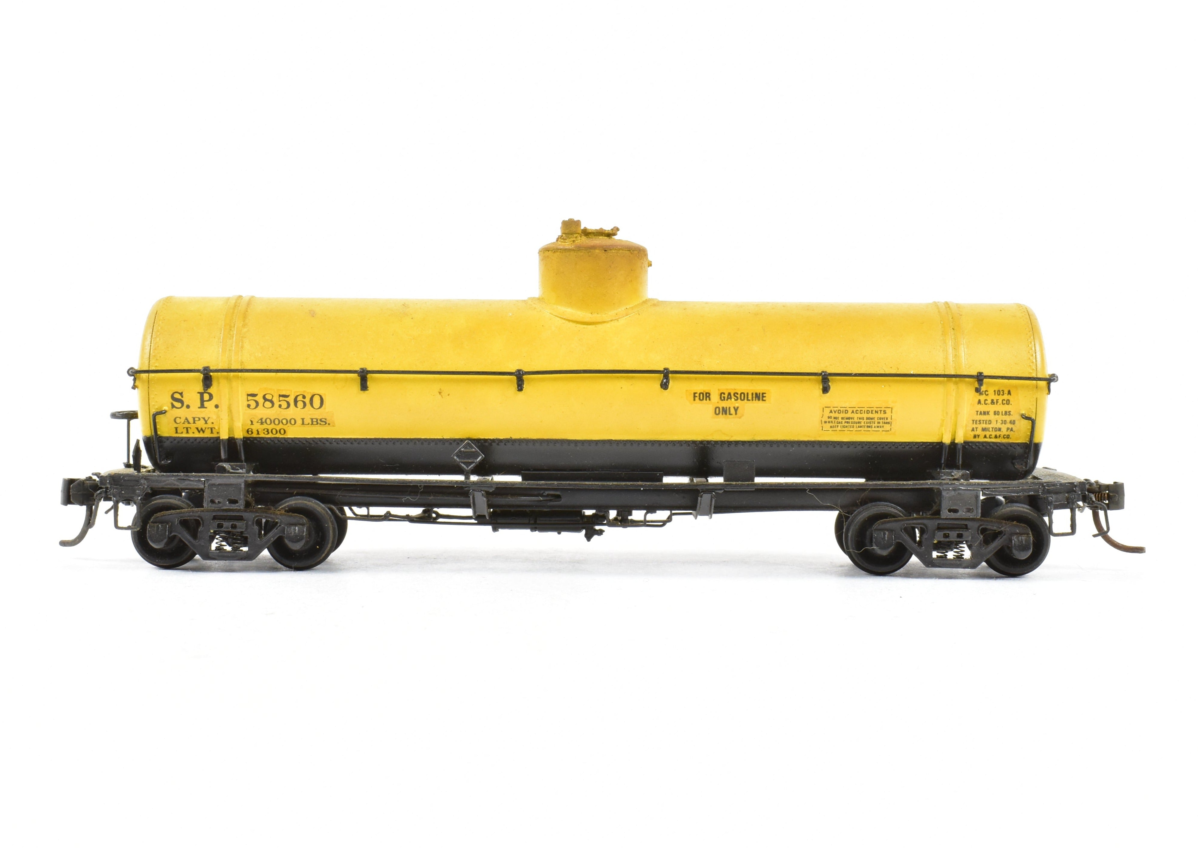 Custom Painted HO Brass Southern Pacific O - 50 - 12 Tank Car by Pecos River