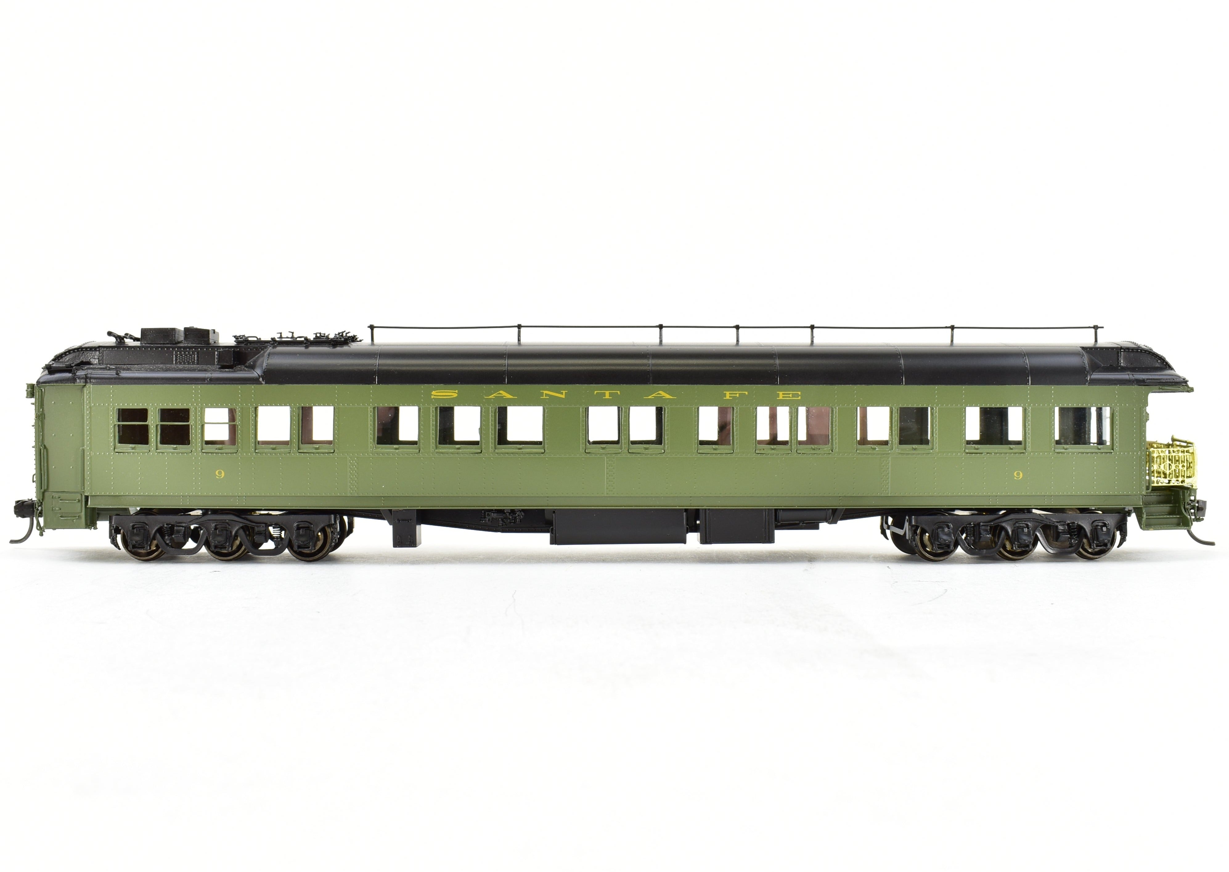 HO Scale Brass ATSF - Santa Fe Heavyweight Business Car #9 Factory Painted by Pecos River