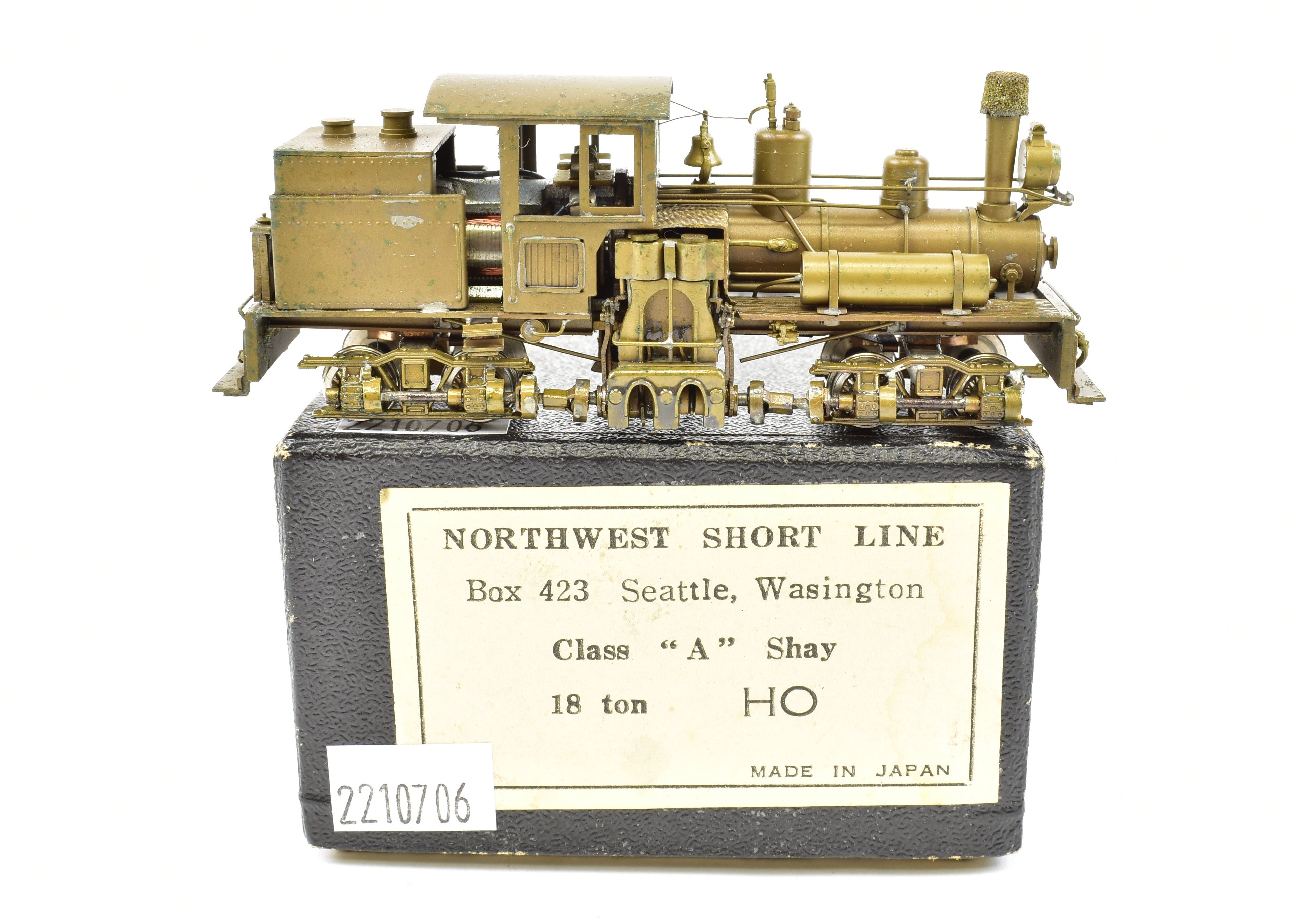 HO Scale Brass Northwest Short Line 18 - ton Class A Shay Logging Model