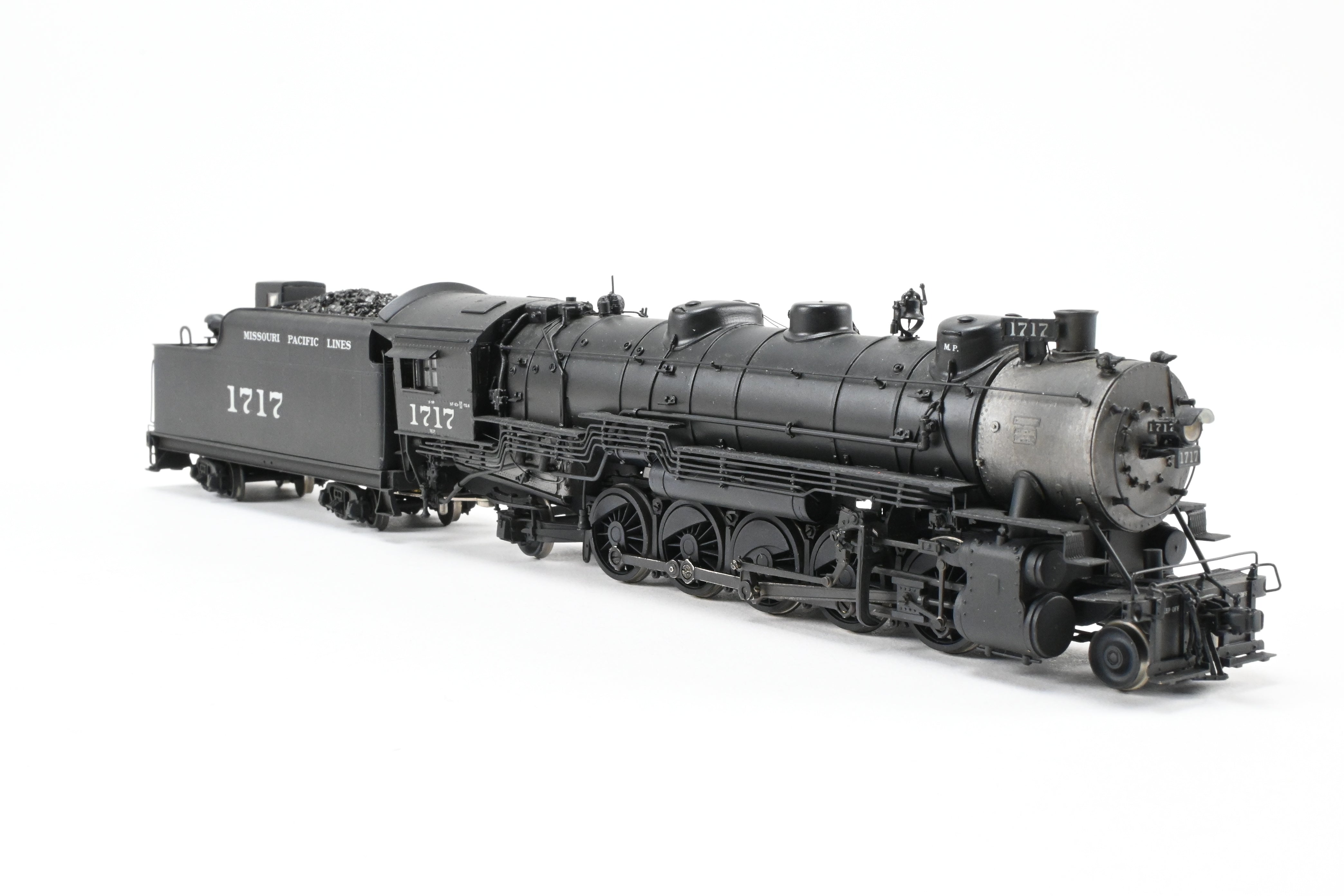HO Scale Brass Sunset Model Missouri Pacific 2-10-2 Steam Locomotive with Custom Modifications to MP #1717, Professionally Painted by Don J. Worth and Modified by Renowned Author and Modeler Joe G. Collias