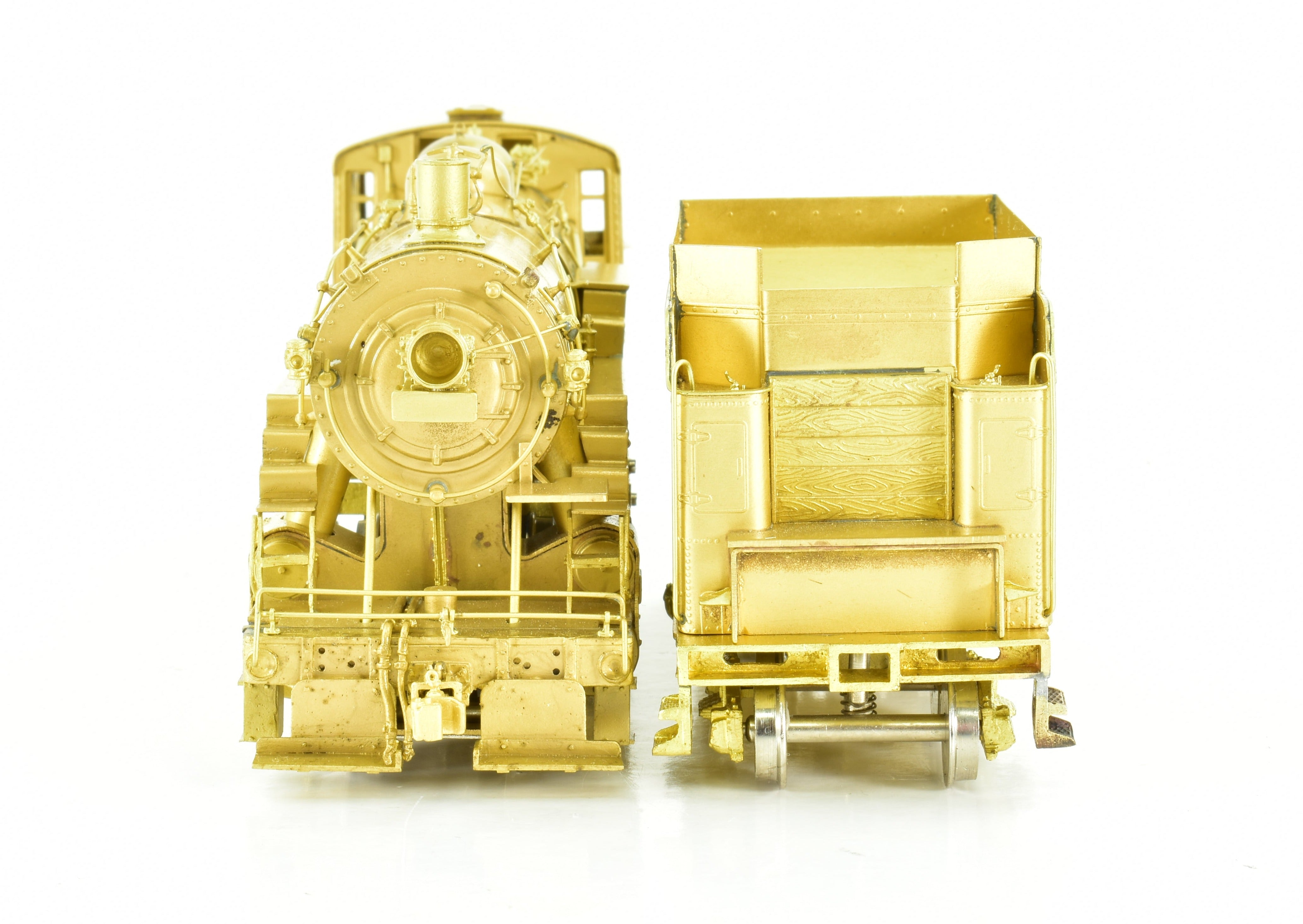 HO Scale Brass Nickel - Plated NPP (Nickel Plate Products) New York Ontario & Western Class W - 2 2 - 8 - 0 Locomotive with Side - Mounted Air Pumps Model