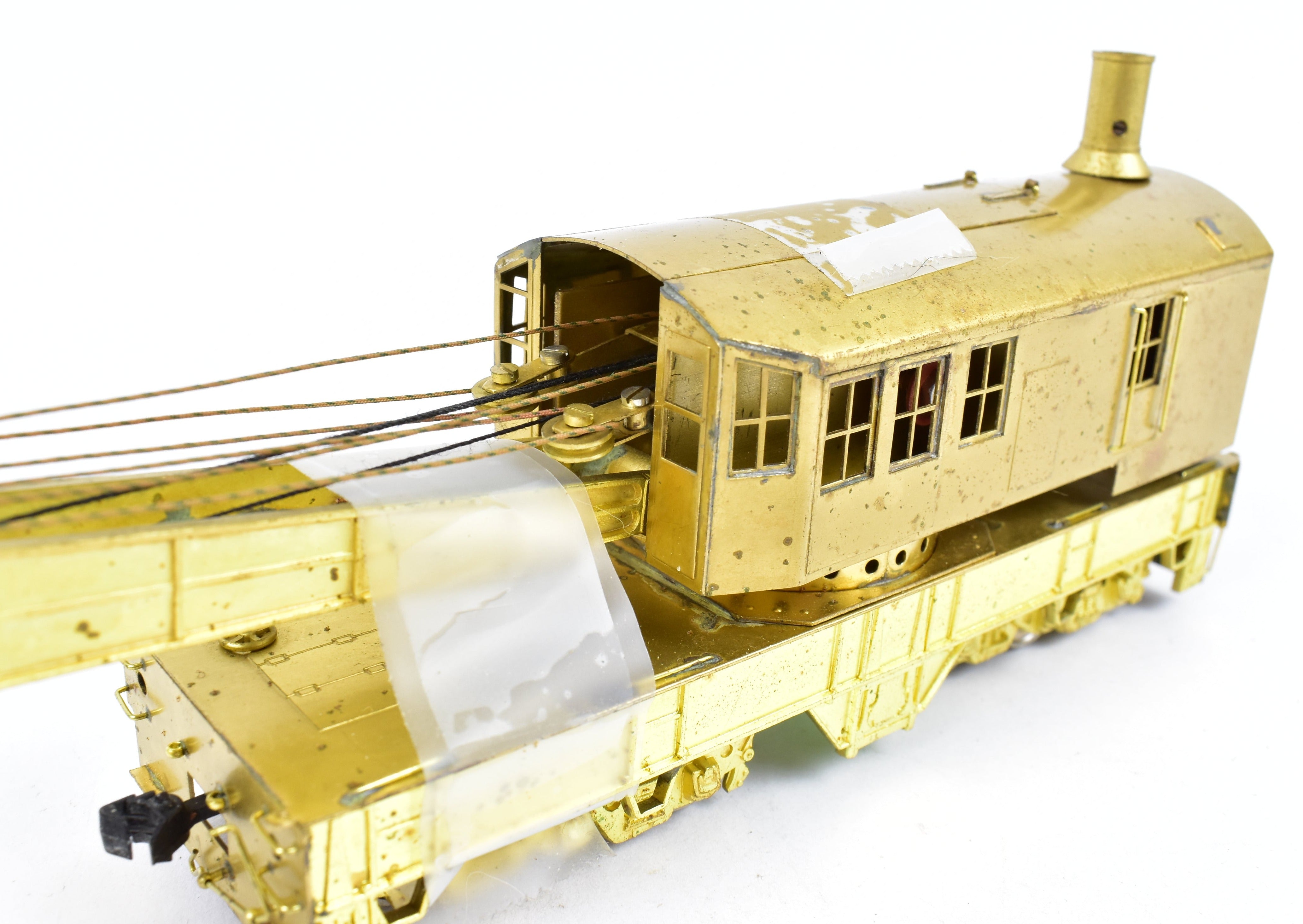 HO Scale Brass Lambert 250-Ton Railway Crane for Track Maintenance