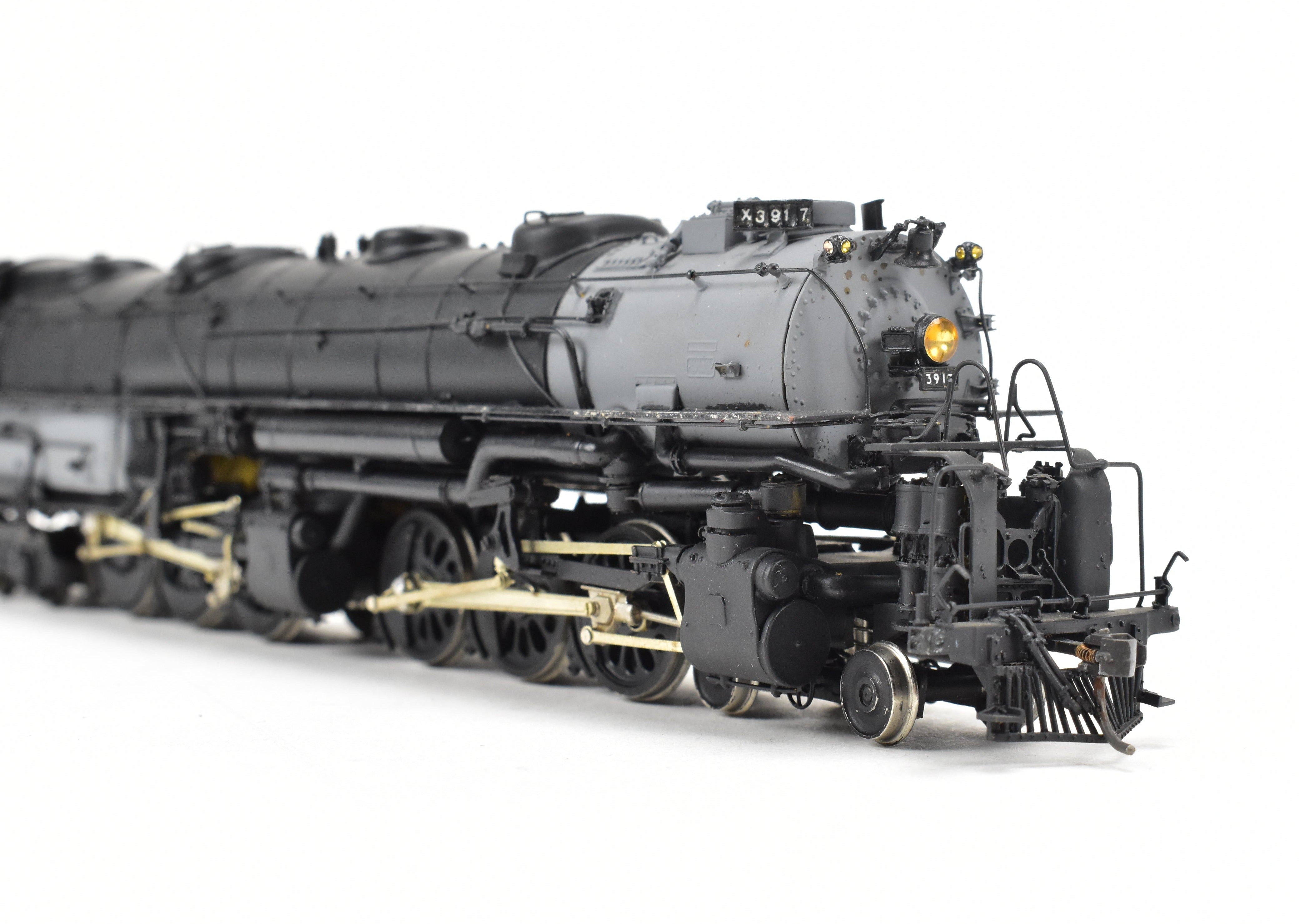 HO Scale Brass Model Train Key Imports UP - Union Pacific 3900 Class 4-6-6-4 Challenger Early Coal Version Locomotive with Custom Paint and Number CP #3917