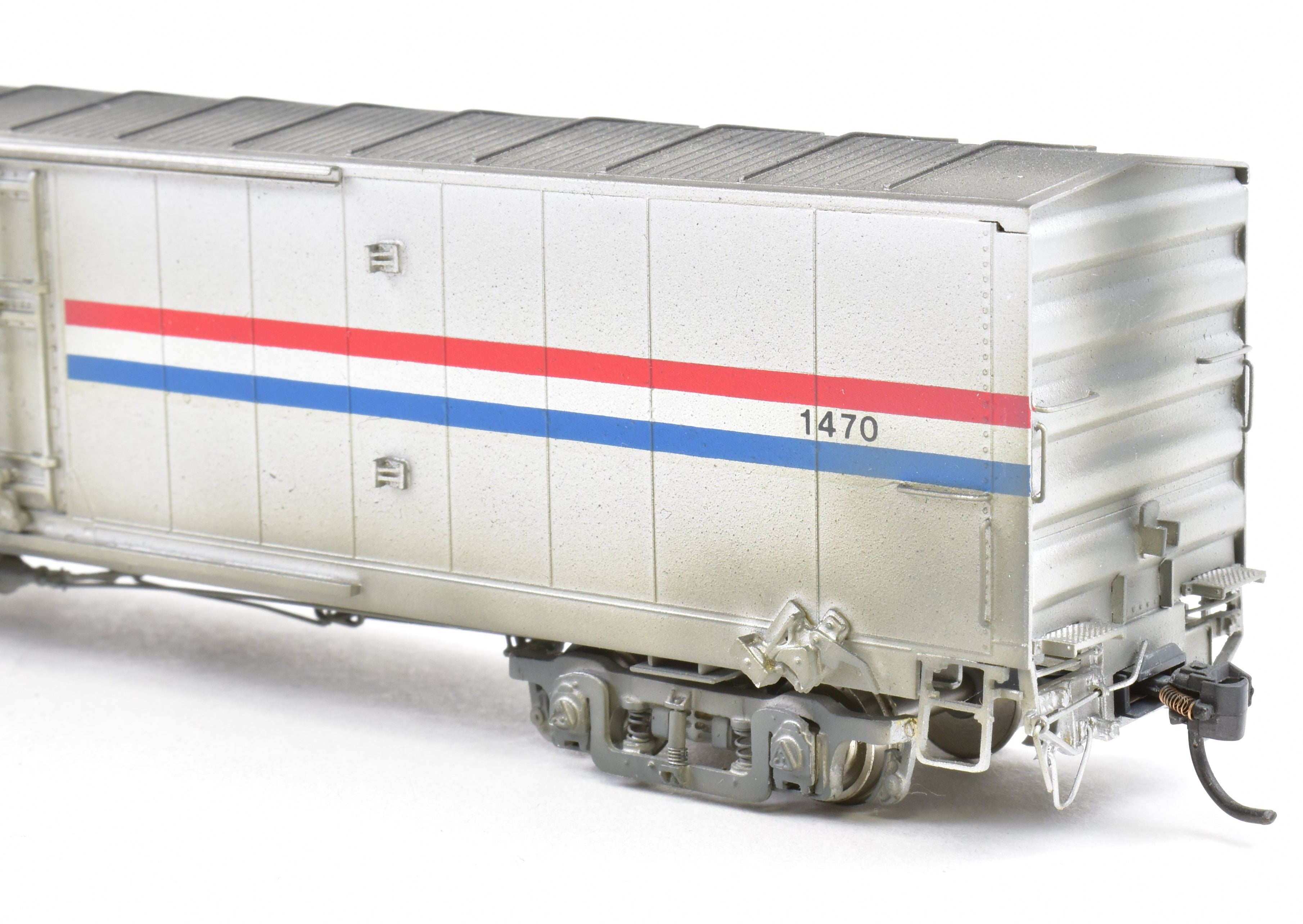 Custom Painted & Weathered HO Brass Metro Models Amtrak #1470 Merchandise Handling Car