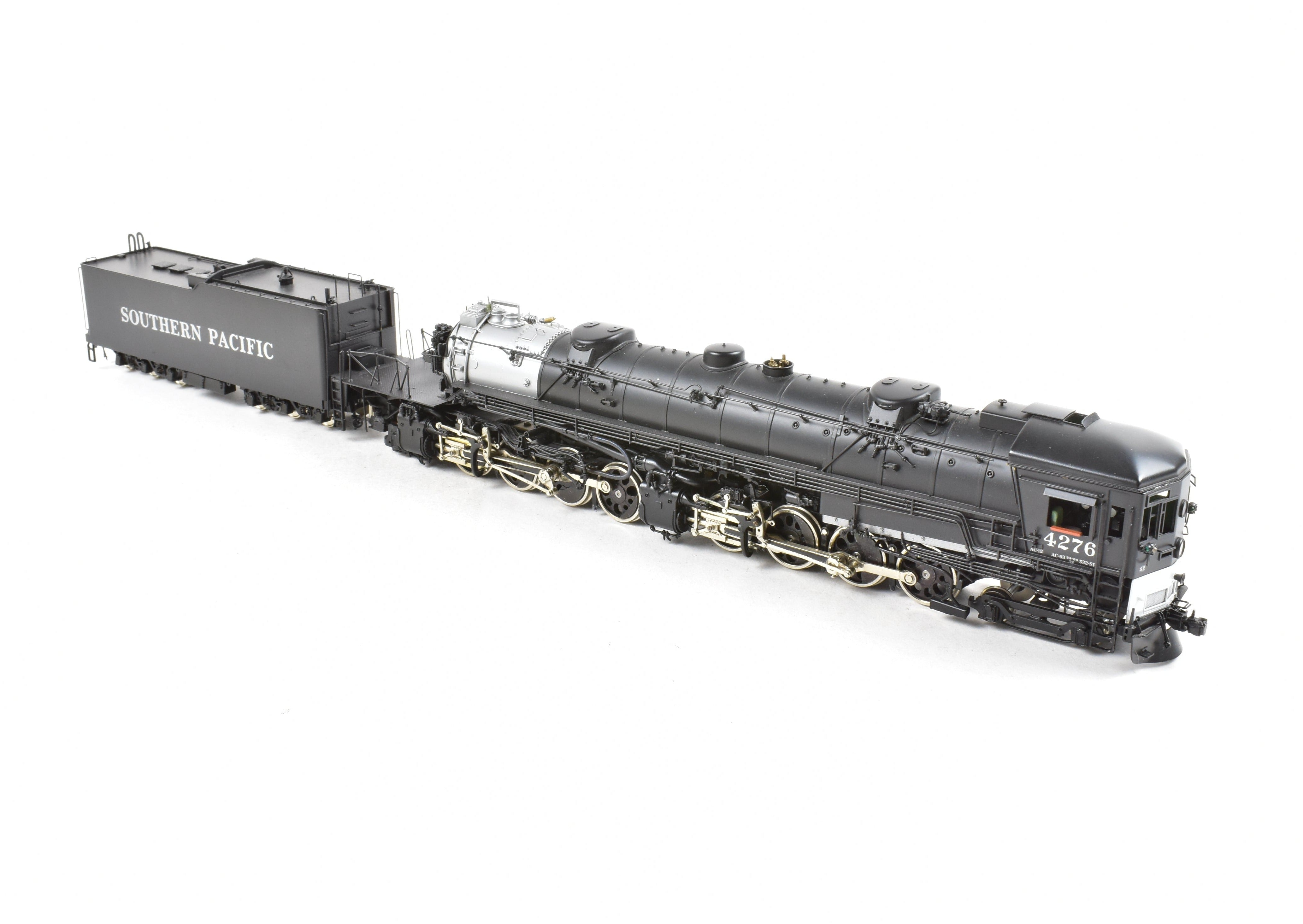HO Scale Brass Model Train - PFM Tenshodo Southern Pacific AC - 12 4 - 8 - 8 - 2 Cab Forward Factory - Painted Locomotive, Crown Model, No. 4276, 1983 Run