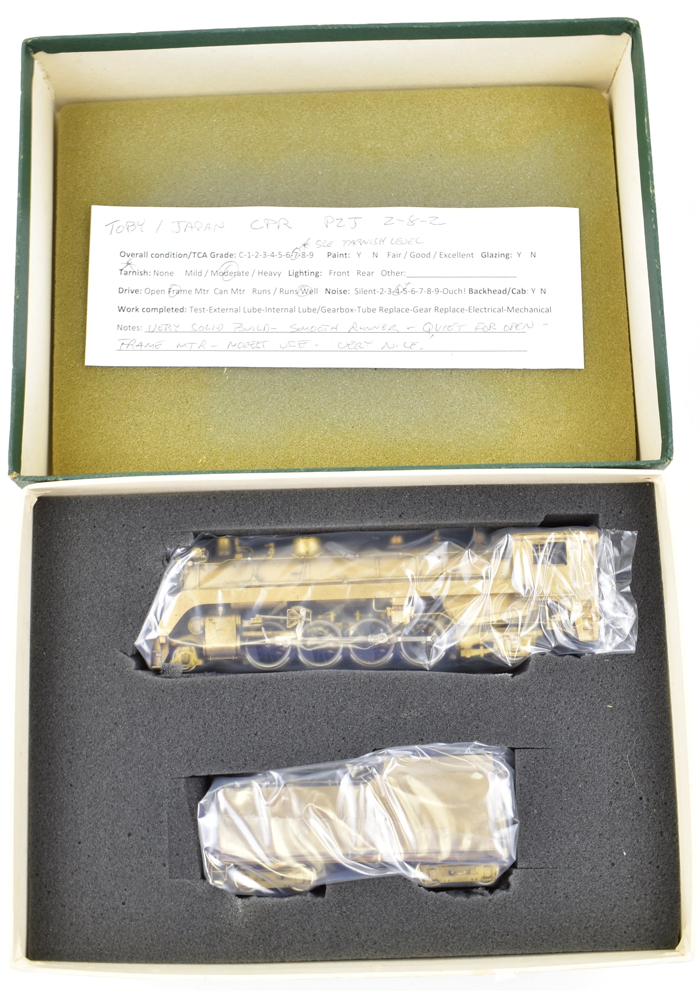 High - Quality HO Scale Brass PFM - Toby Canadian Pacific Railway 2 - 8 - 2 Class P - 2J Mikado Model for Railway Enthusiasts