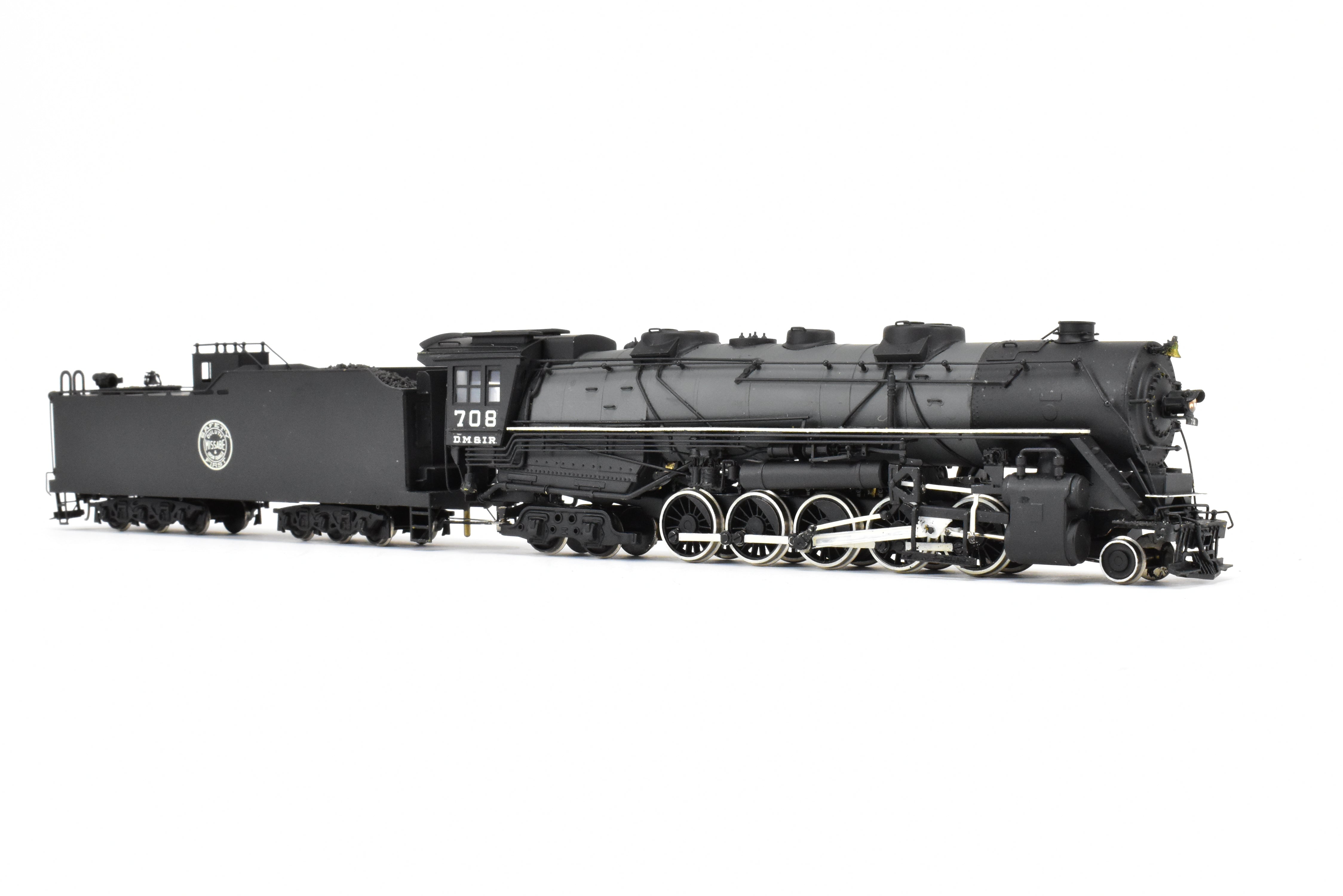 HO Brass Nickel - Plated DM&IR E - 4 Class 2 - 10 - 4 Texas Type Custom Painted Locomotive No. 708