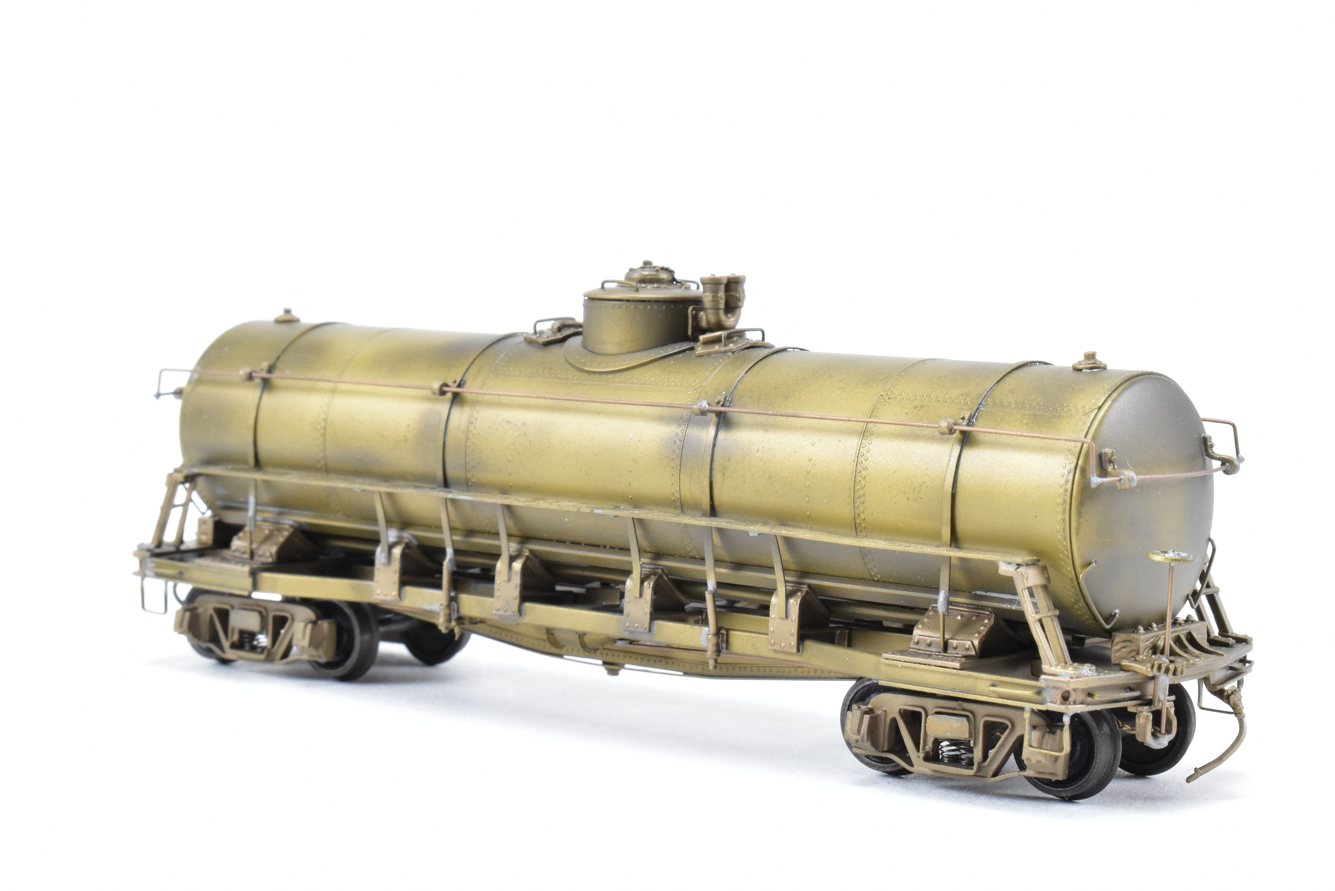 1989 HO Brass Pecos River ATSF - Santa Fe 10,500 Gallon TK - H Tank Car w/ Andrews Trucks