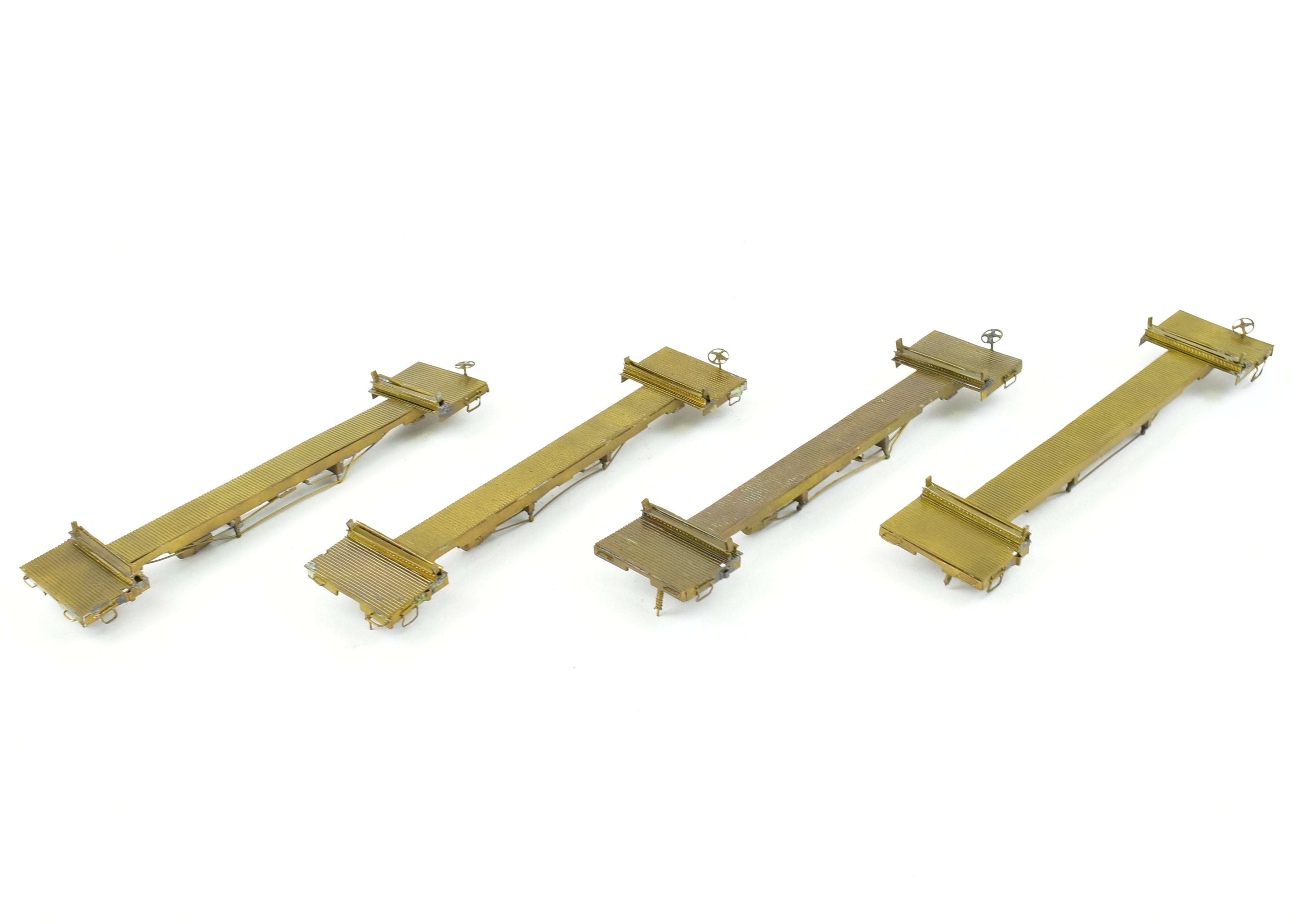 HO Brass 4-Pack 41' Log Cars from NWSL & NP, No Trucks #1
