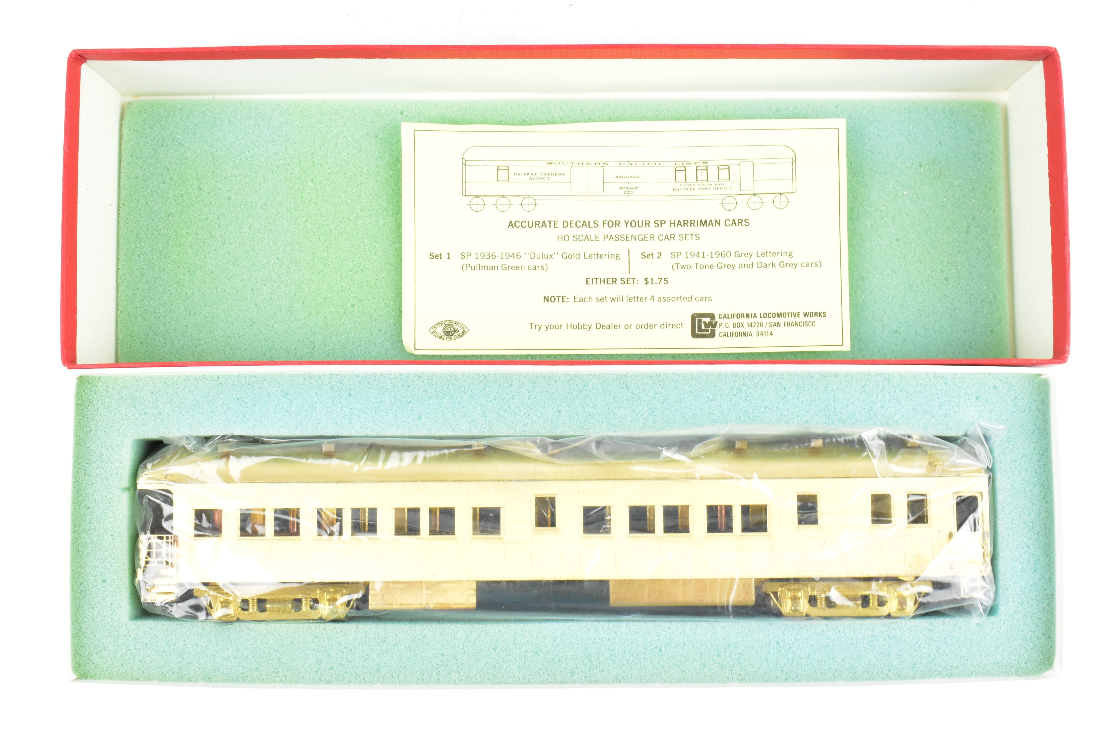HO Scale Brass Model of Southern Pacific/T&NO (Texas & New Orleans) 67-Foot Observation and Business Car by Soho