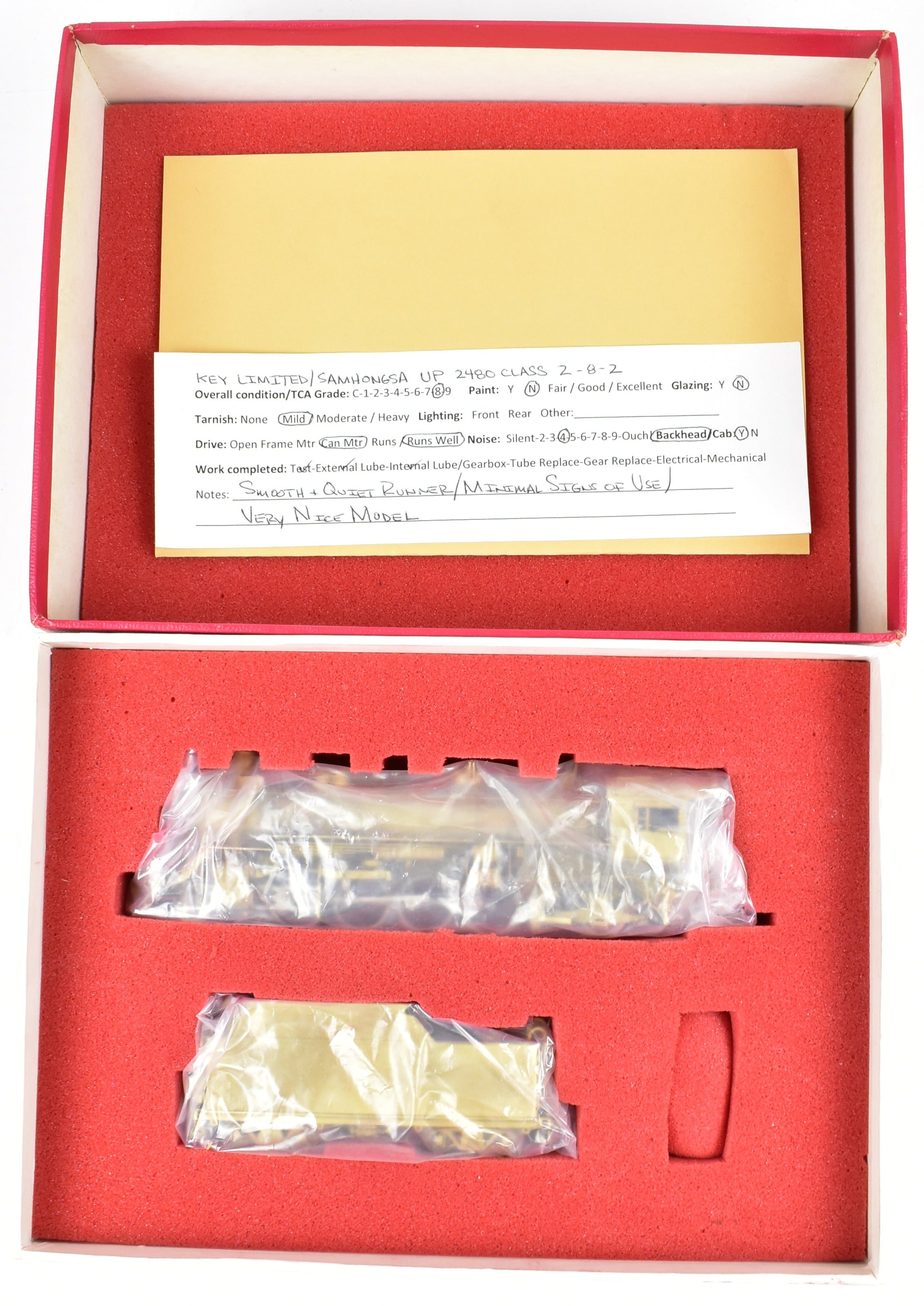 HO Scale Brass Key Imports Union Pacific 2480 Class 2-8-2 Steam Locomotive Model